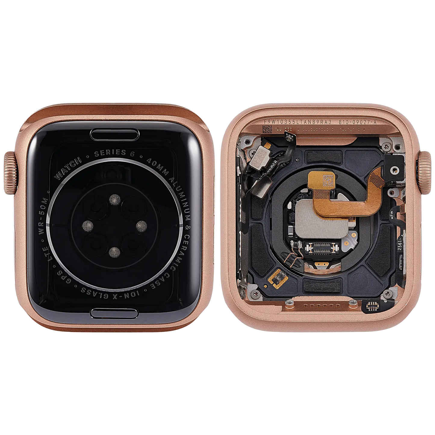 Housing Assembly Compatible For Watch Series 6 (40MM) (Used OEM Pull: Grade A) (Cellular Version) (Aluminum / Rose Gold)