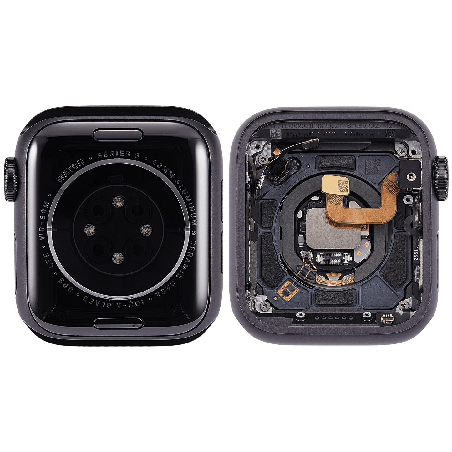 Housing Assembly Compatible For Watch Series 6 (40MM) (Used OEM Pull: Grade A) (Cellular Version) (Aluminum / Space Black)