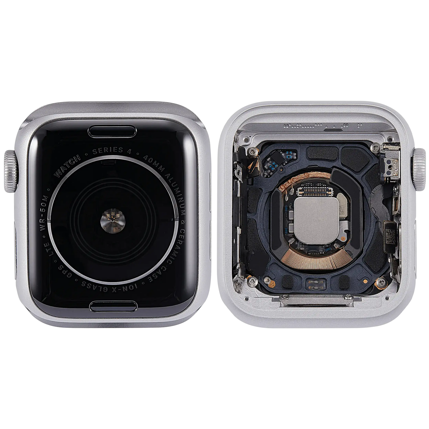Housing Assembly Compatible For Watch Series 4 (40MM) (Used OEM Pull: Grade A) (Cellular Version) (Aluminum / Silver)