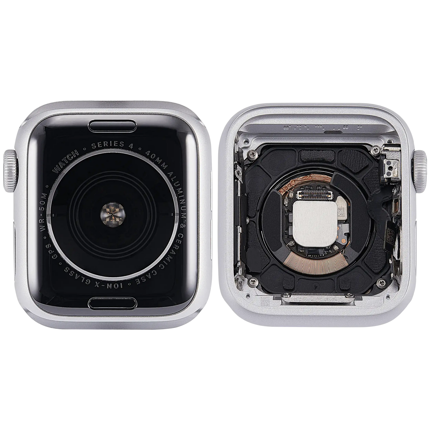 Housing Assembly Compatible For Watch Series 4 (40MM) (Used OEM Pull: Grade A) (GPS Version) (Aluminum / Silver)
