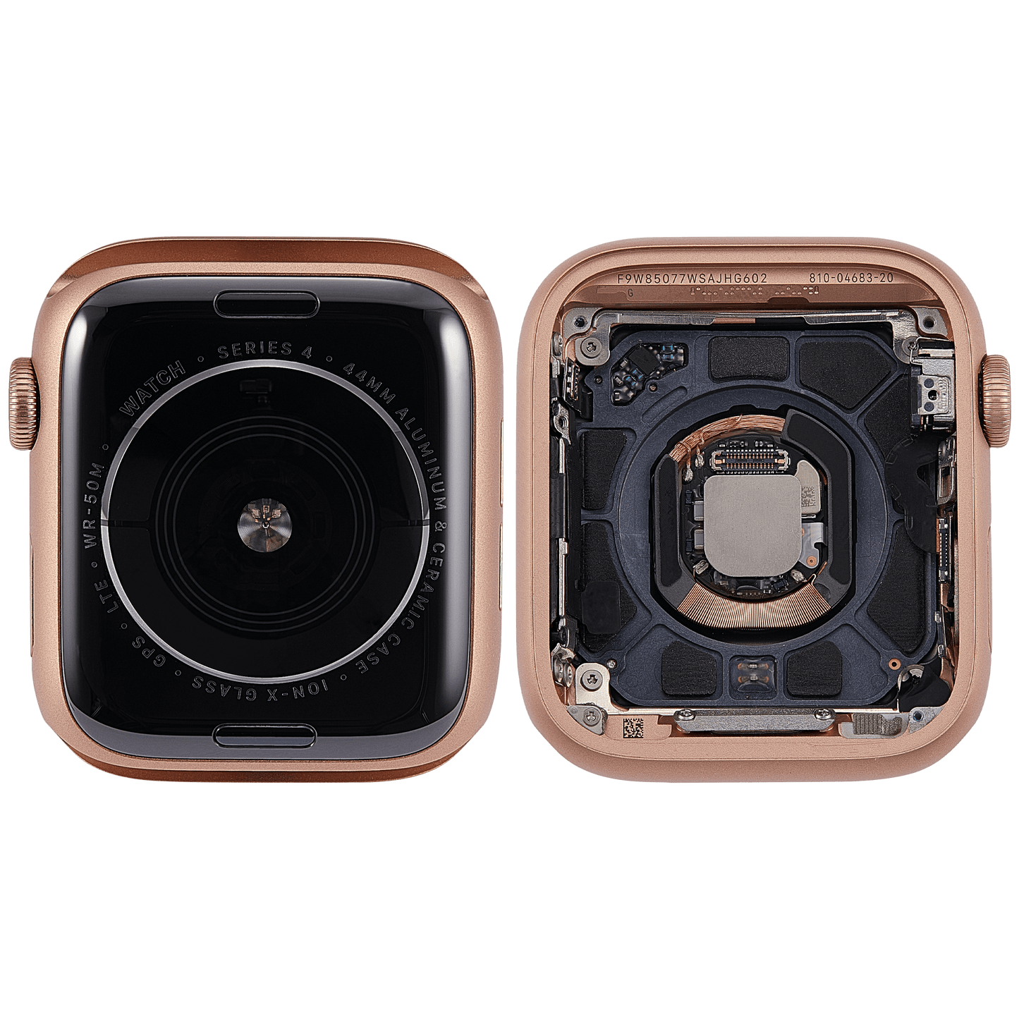 Housing Assembly Compatible For Watch Series 4 (44MM) (Used OEM Pull: Grade A) (Cellular Version) (Aluminum / Gold)