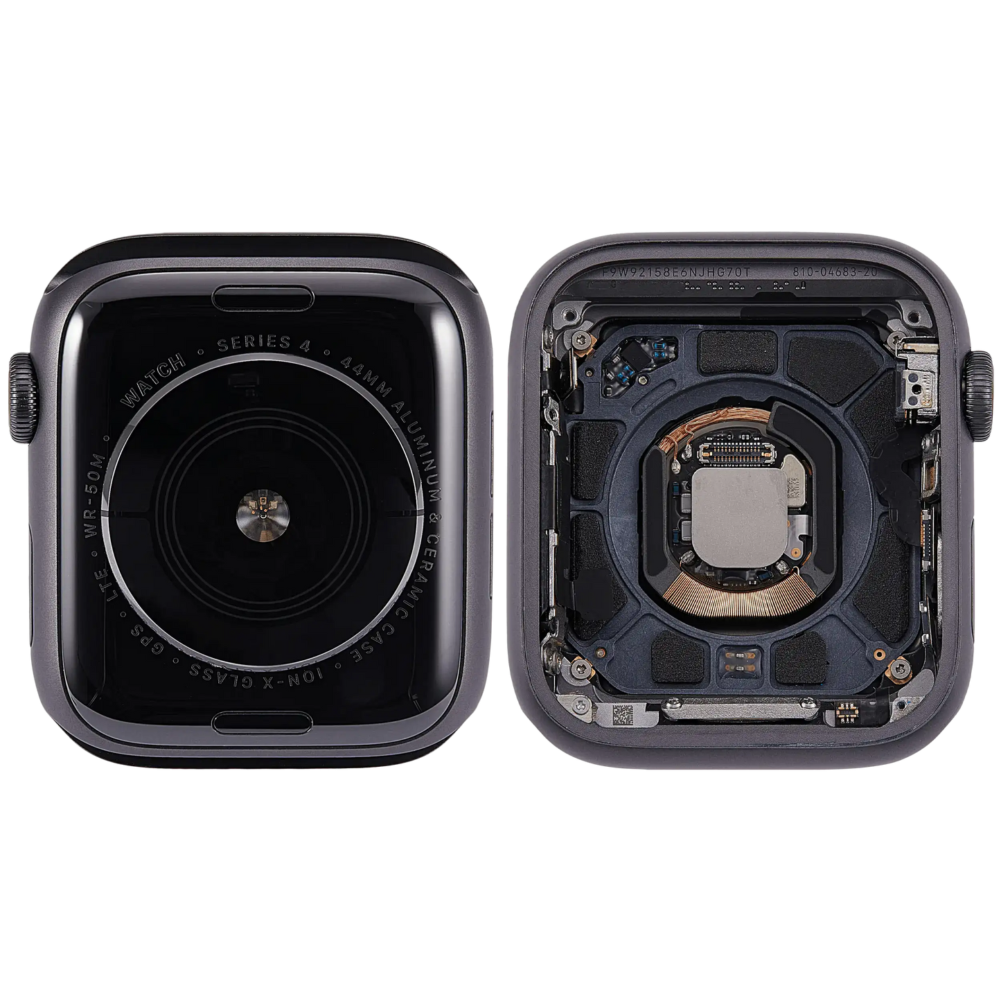 Housing Assembly Compatible For Watch Series 4 (44MM) (Used OEM Pull: Grade A) (Cellular Version) (Aluminum / Space Black)