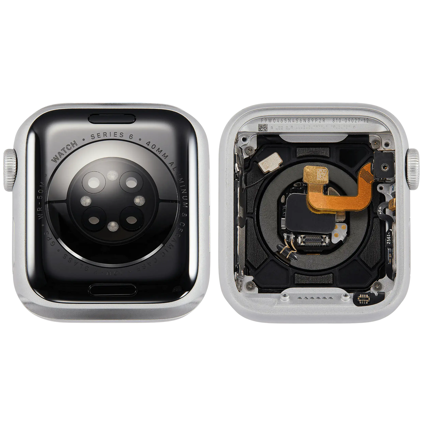 Housing Assembly Compatible For Watch Series 6 (40MM) (Used OEM Pull: Grade A) (GPS Version) (Aluminum / Silver)