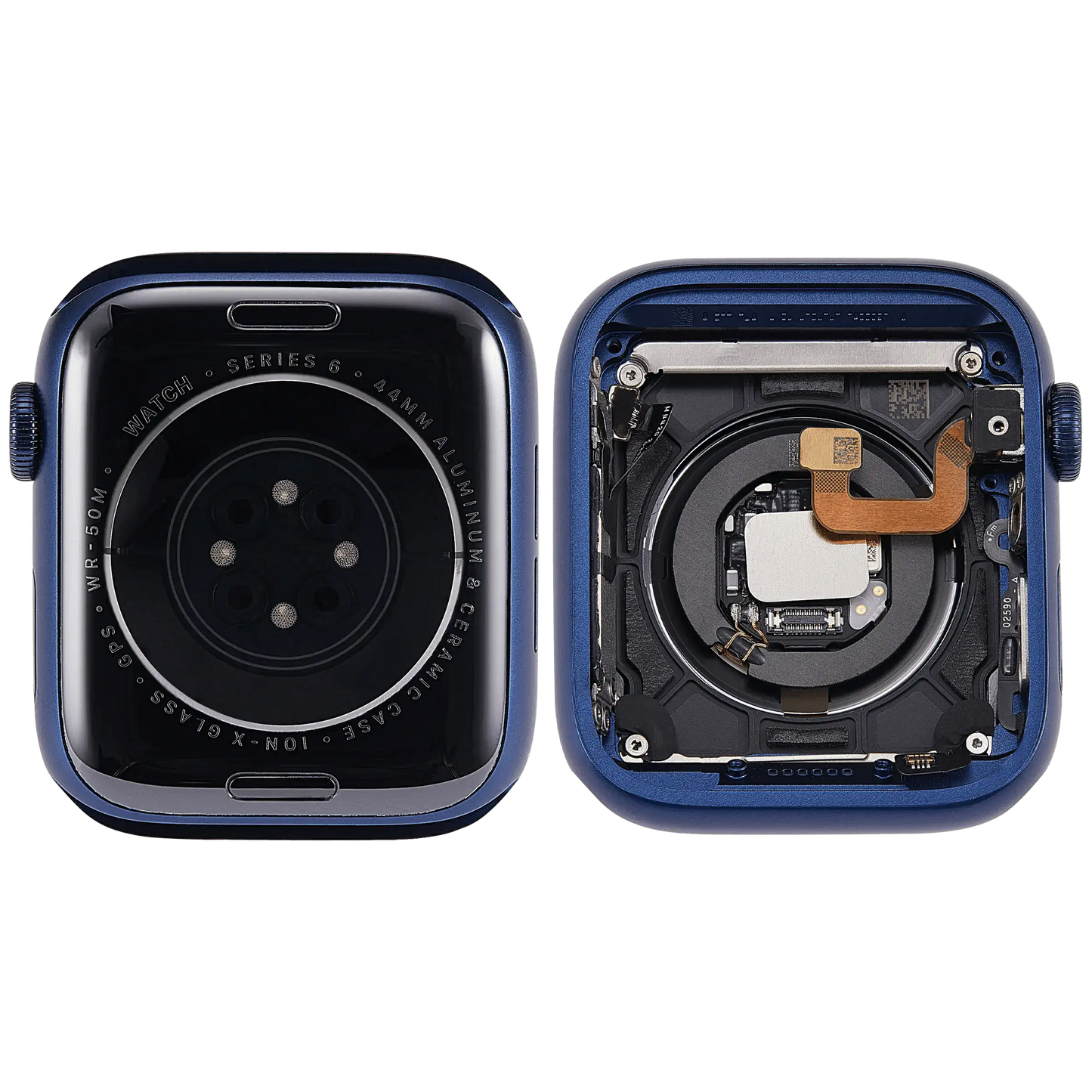 Housing Assembly Compatible For Watch Series 6 (44MM) (Used OEM Pull: Grade A) (GPS Version) (Aluminum / Blue)