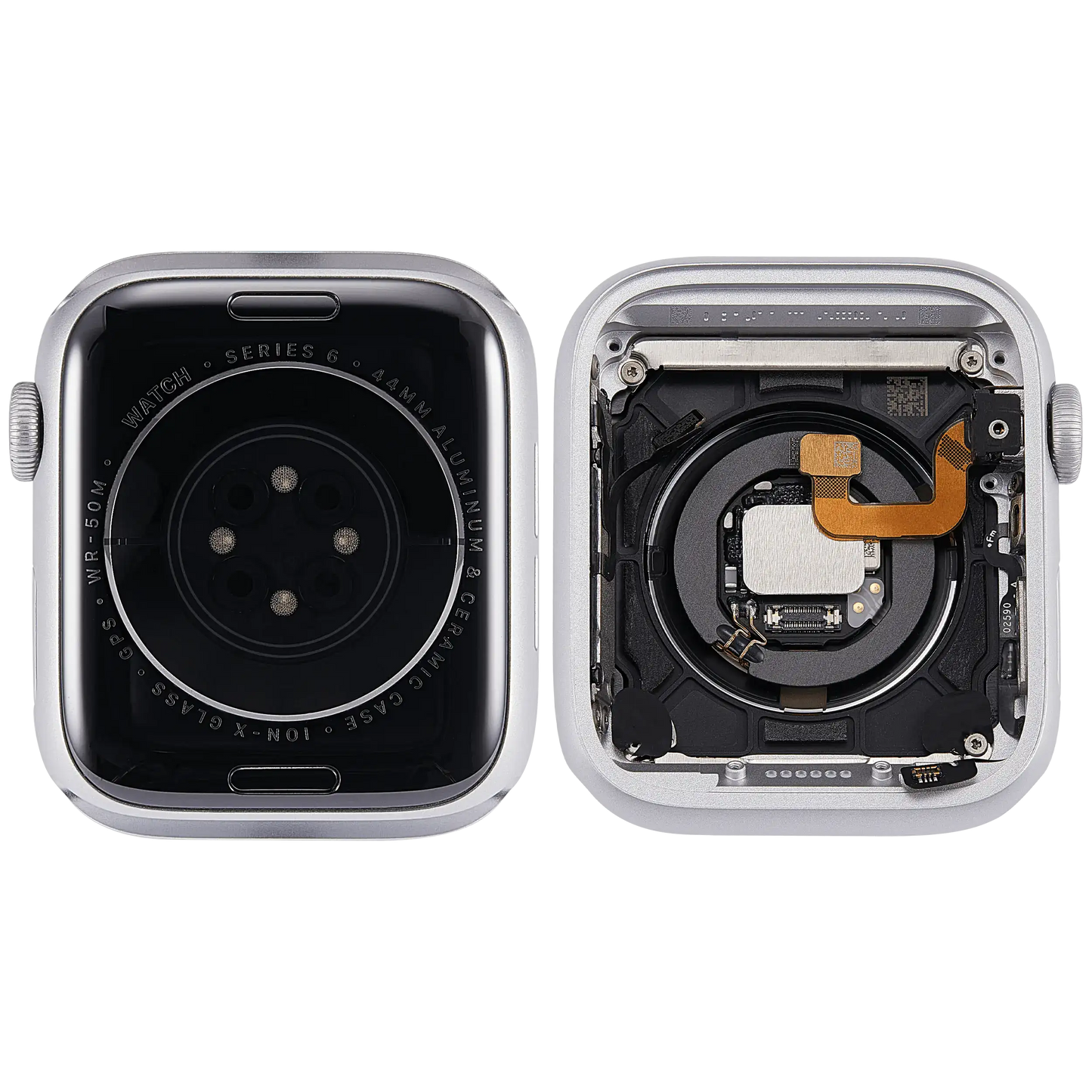 Housing Assembly Compatible For Watch Series 6 (44MM) (Used OEM Pull: Grade A) (GPS Version) (Aluminum / Silver)