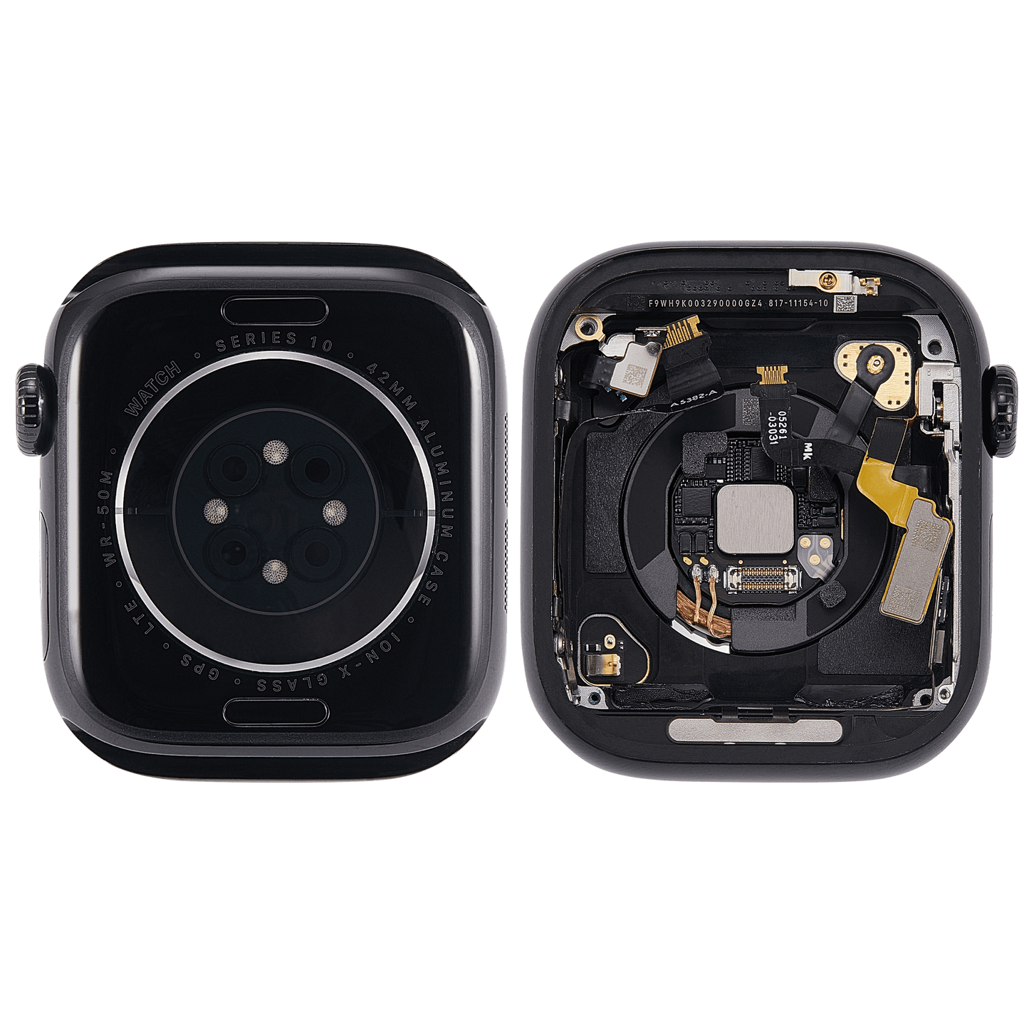 Housing Assembly Compatible For Watch Series 10 (42MM) (Used OEM Pull: Grade A) (Cellular Version) (Aluminum / Jet Black)