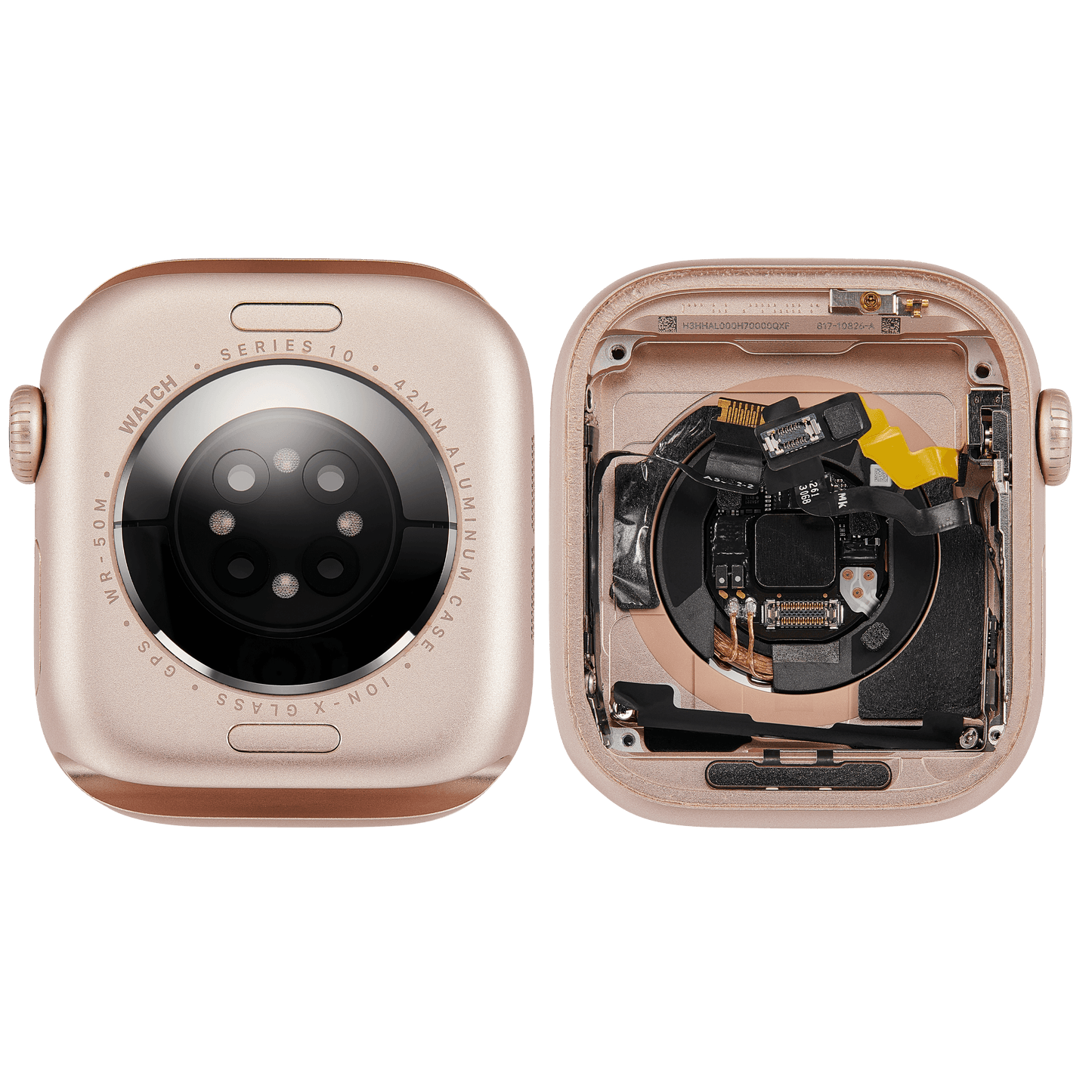 Housing Assembly Compatible For Watch Series 10 (42MM) (Used OEM Pull: Grade A) (GPS Version) (Aluminum / Rose Gold)