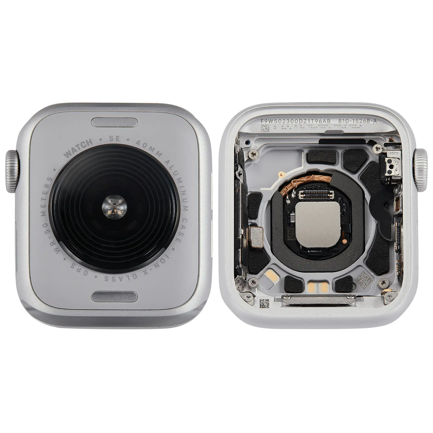 Housing Assembly Compatible For Watch Series SE 2nd (40MM) (Used OEM Pull: Grade A) (GPS Version) (Aluminum / Silver)