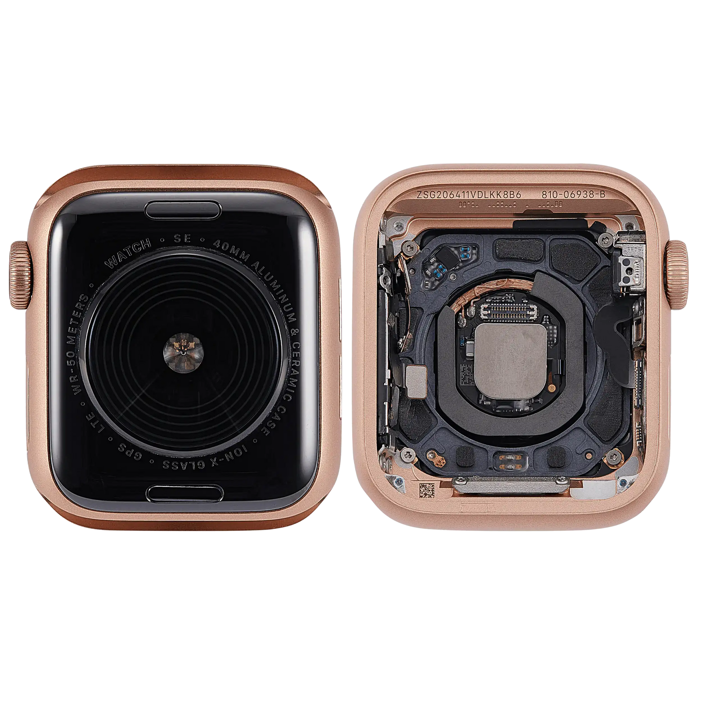 Housing Assembly Compatible For Watch Series SE 1st (40MM) (Used OEM Pull: Grade A) (Cellular Version) (Aluminum / Gold)