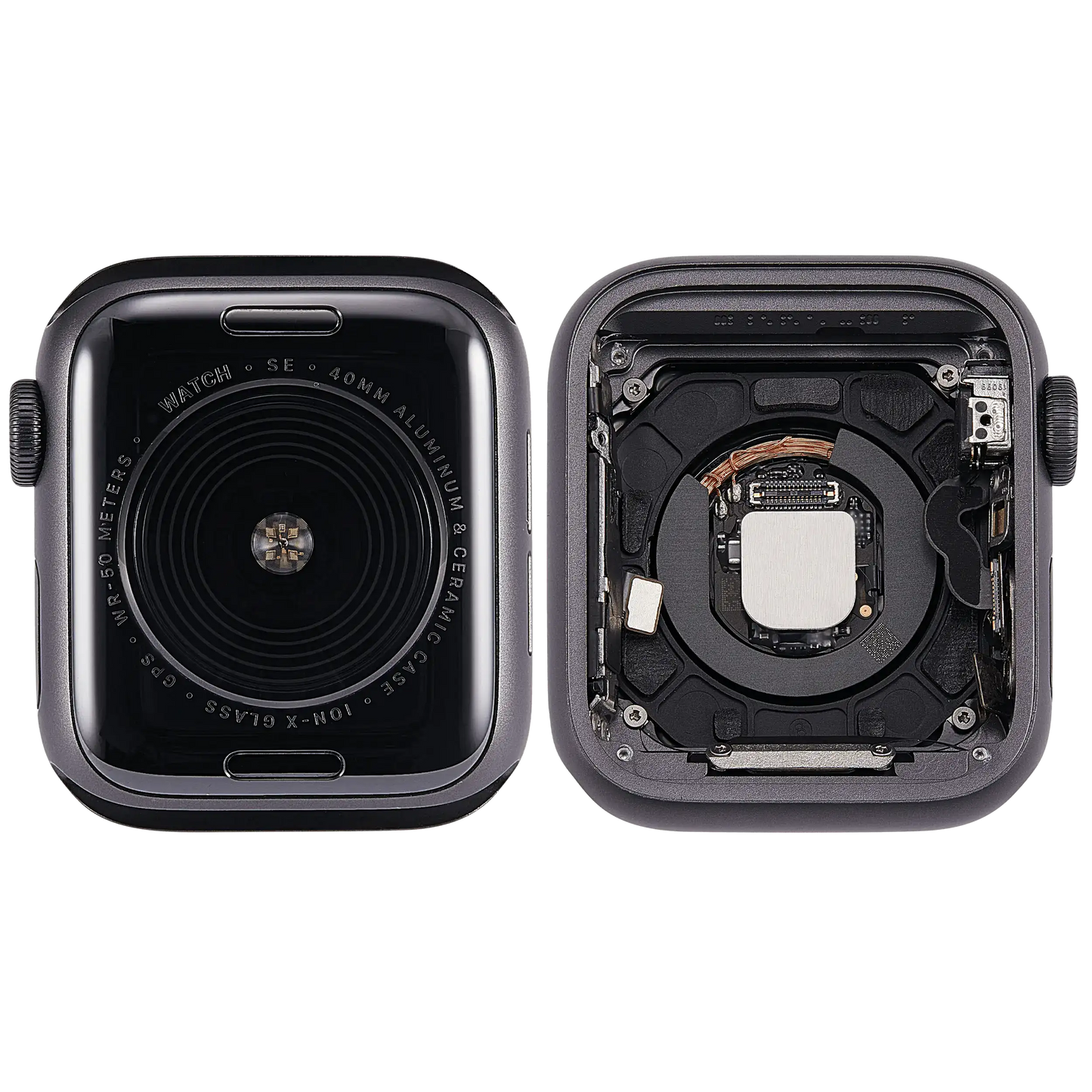 Housing Assembly Compatible For Watch Series SE 1st (40MM) (Used OEM Pull: Grade A) (GPS Version) (Aluminum / Space Black)