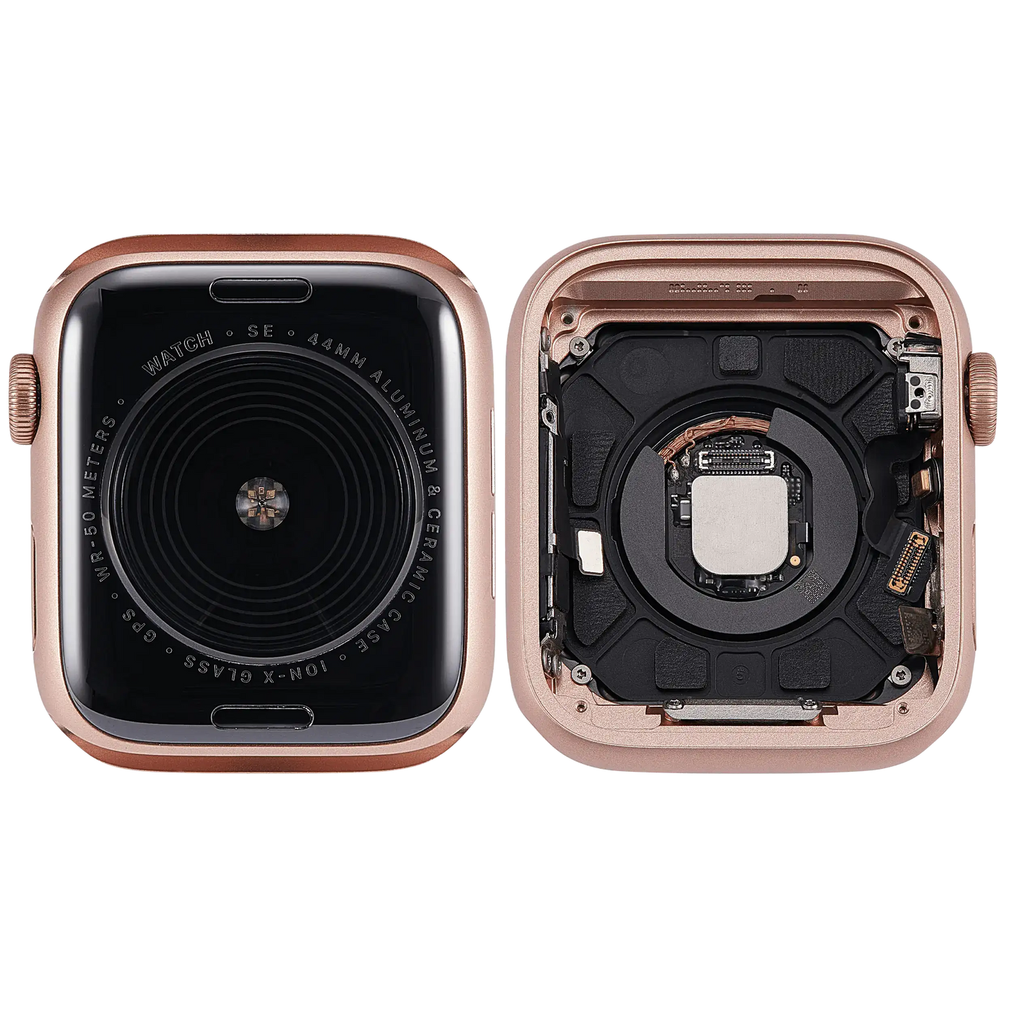Housing Assembly Compatible For Watch Series SE 1st (44MM) (Used OEM Pull: Grade A) (GPS Version) (Aluminum / Gold)