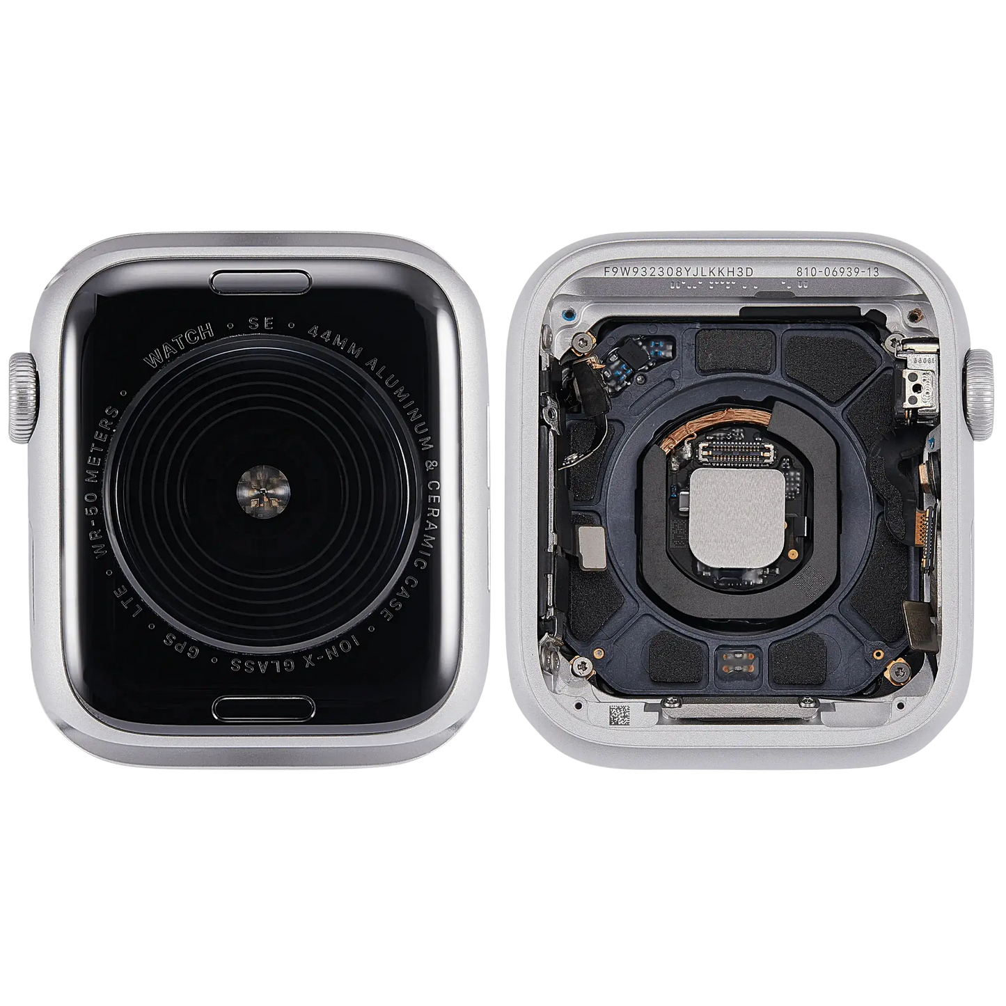 Housing Assembly Compatible For Watch Series SE 1st (44MM) (Used OEM Pull: Grade A) (Cellular Version) (Aluminum / Silver)