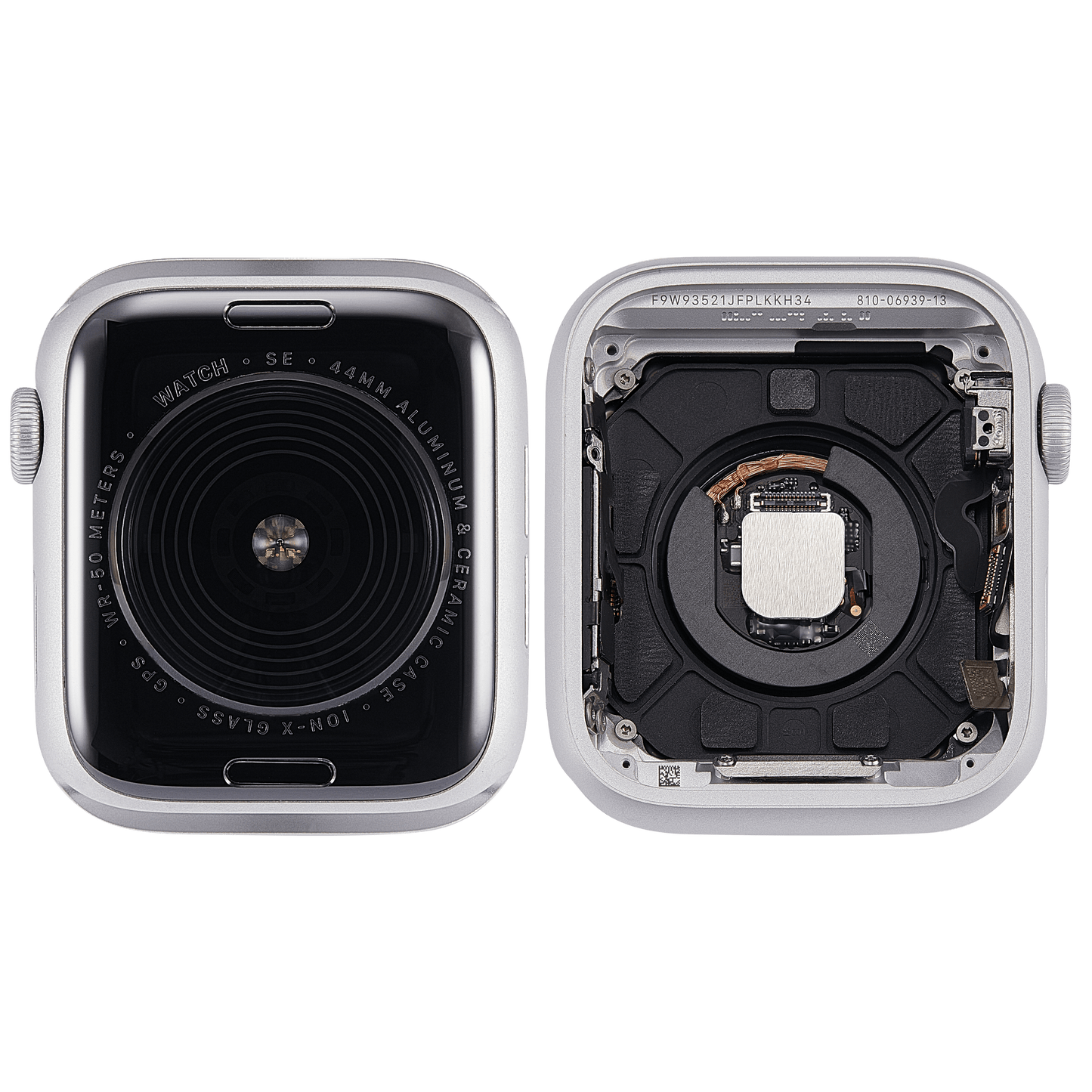 Housing Assembly Compatible For Watch Series SE 1st (44MM) (Used OEM Pull: Grade A) (GPS Version) (Aluminum / Silver)