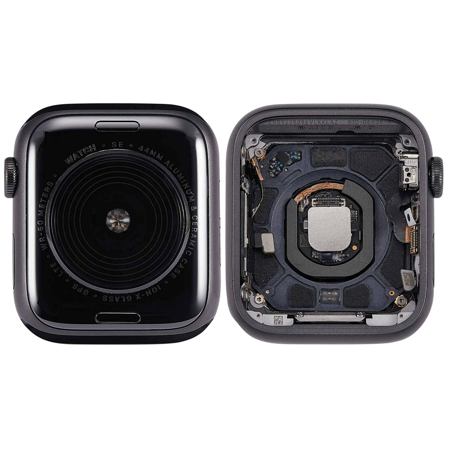 Housing Assembly Compatible For Watch Series SE 1st (44MM) (Used OEM Pull: Grade A) (Cellular Version) (Aluminum / Space Black)