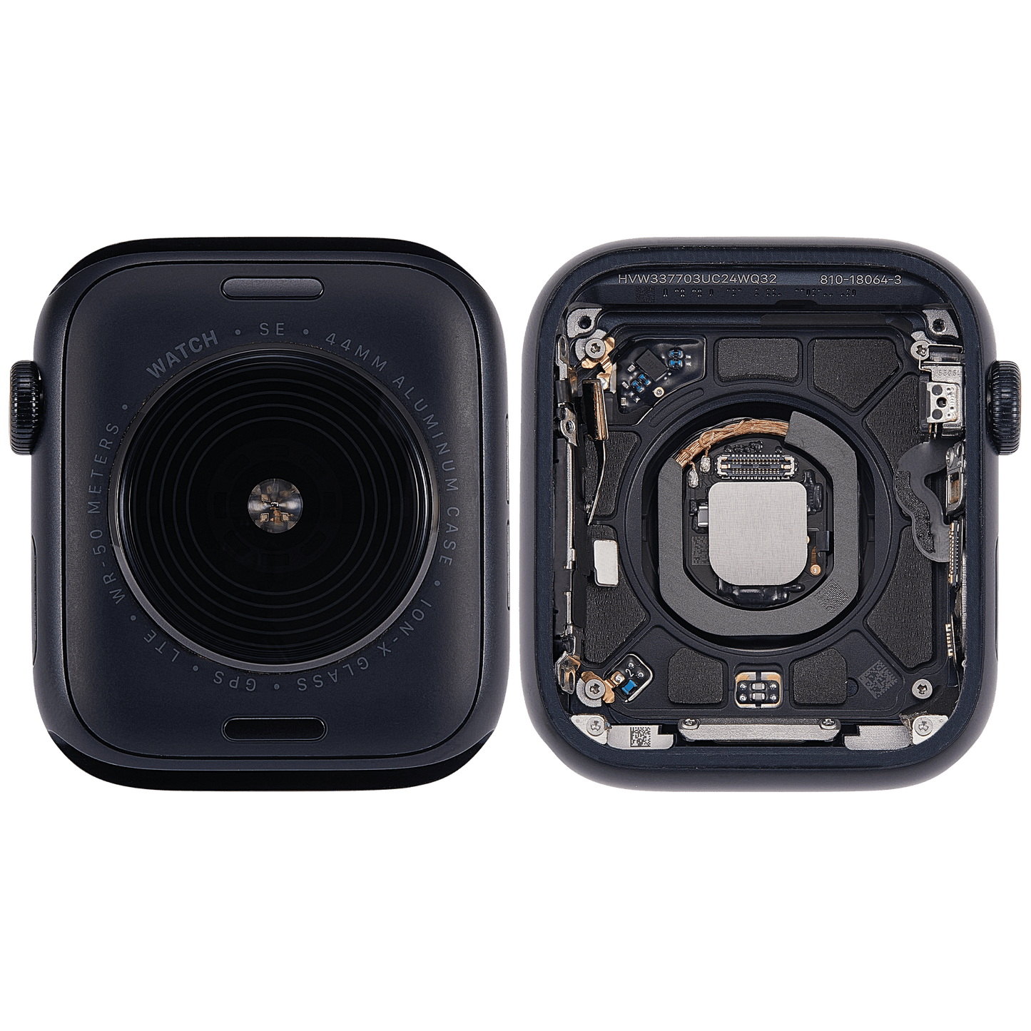 Housing Assembly Compatible For Watch Series SE 2nd (44MM) (Used OEM Pull: Grade A) (Cellular Version) (Aluminum / Midnight)