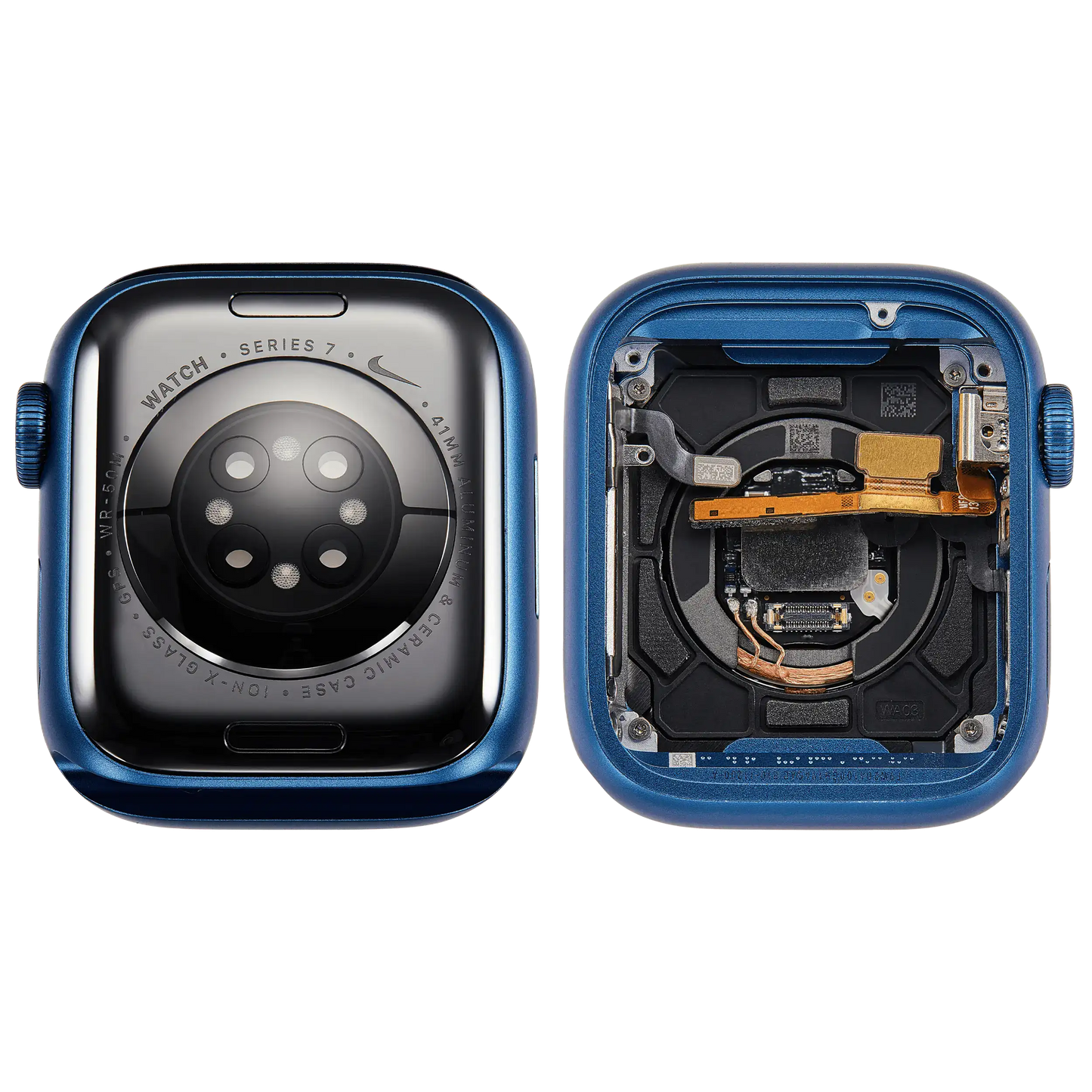 Housing Assembly Compatible For Watch Series 7 (41MM) (Used OEM Pull: Grade A) (GPS Version) (Aluminum / Blue)