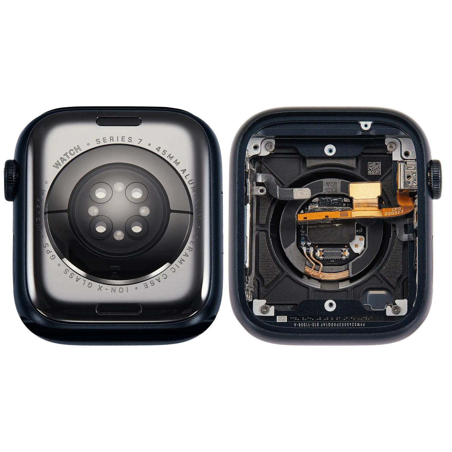 Housing Assembly Compatible For Watch Series 7 (45MM) (Used OEM Pull: Grade A) (GPS Version) (Aluminum / Space Black)