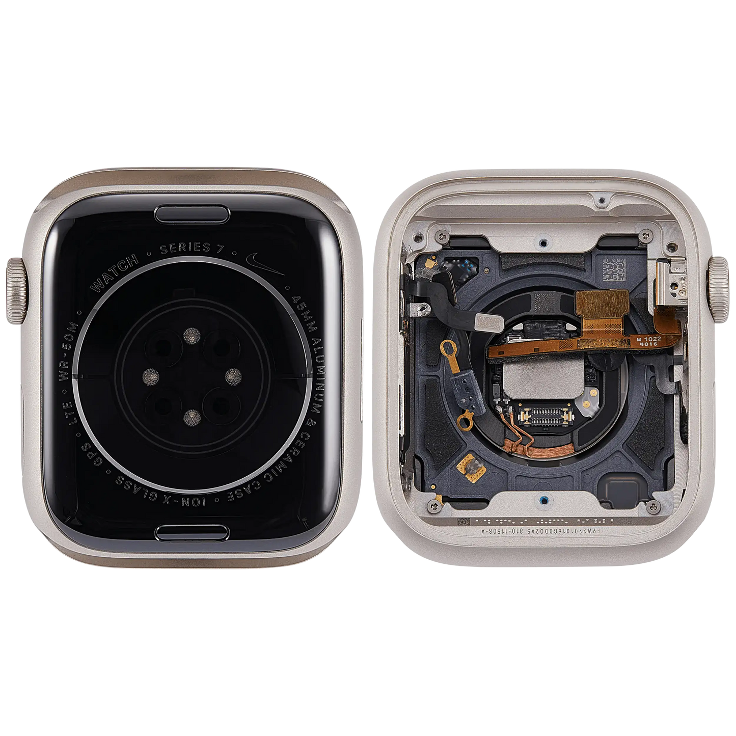 Housing Assembly Compatible For Watch Series 7 (45MM) (Used OEM Pull: Grade A) (Cellular Version) (Aluminum / Starlight)