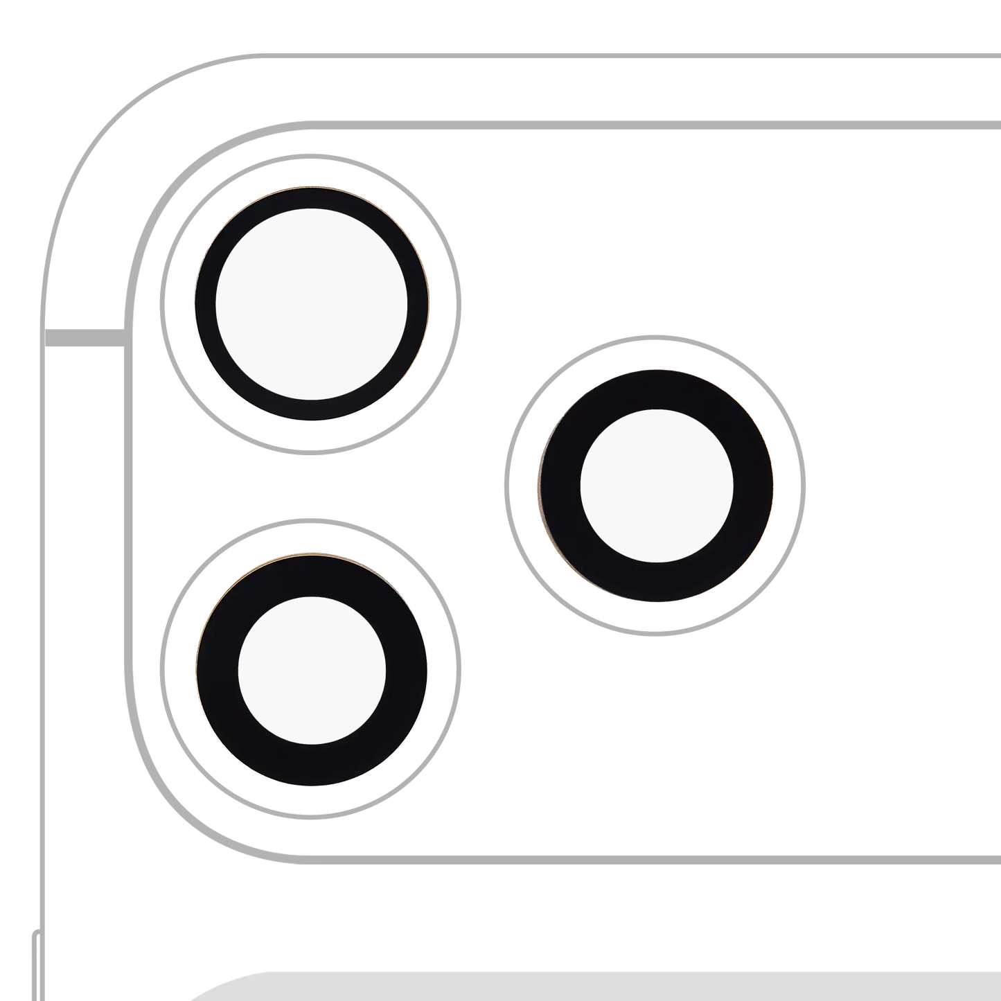 Back Camera Lens (Glass Only) With Adhesive For iphone 17 Pro / 17 Pro Max (3 piece set) (Real Sapphire) (Premium)