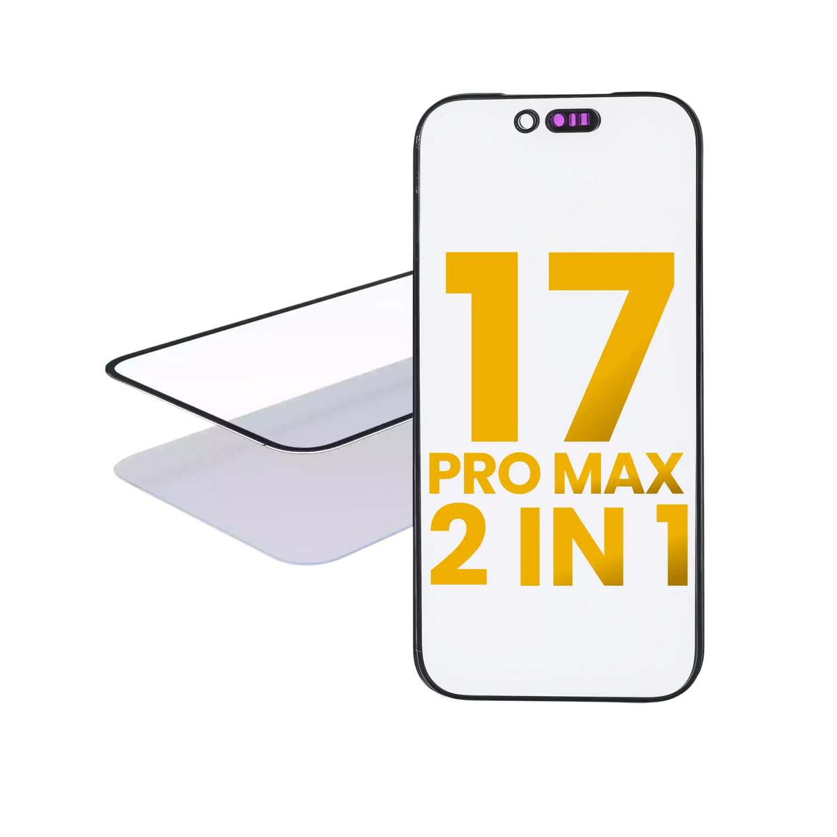 2 in 1 (Front Glass + OCA Pre-Installed) For iPhone 17 Pro Max (2 Pack) (OCA Master) — product photo 1