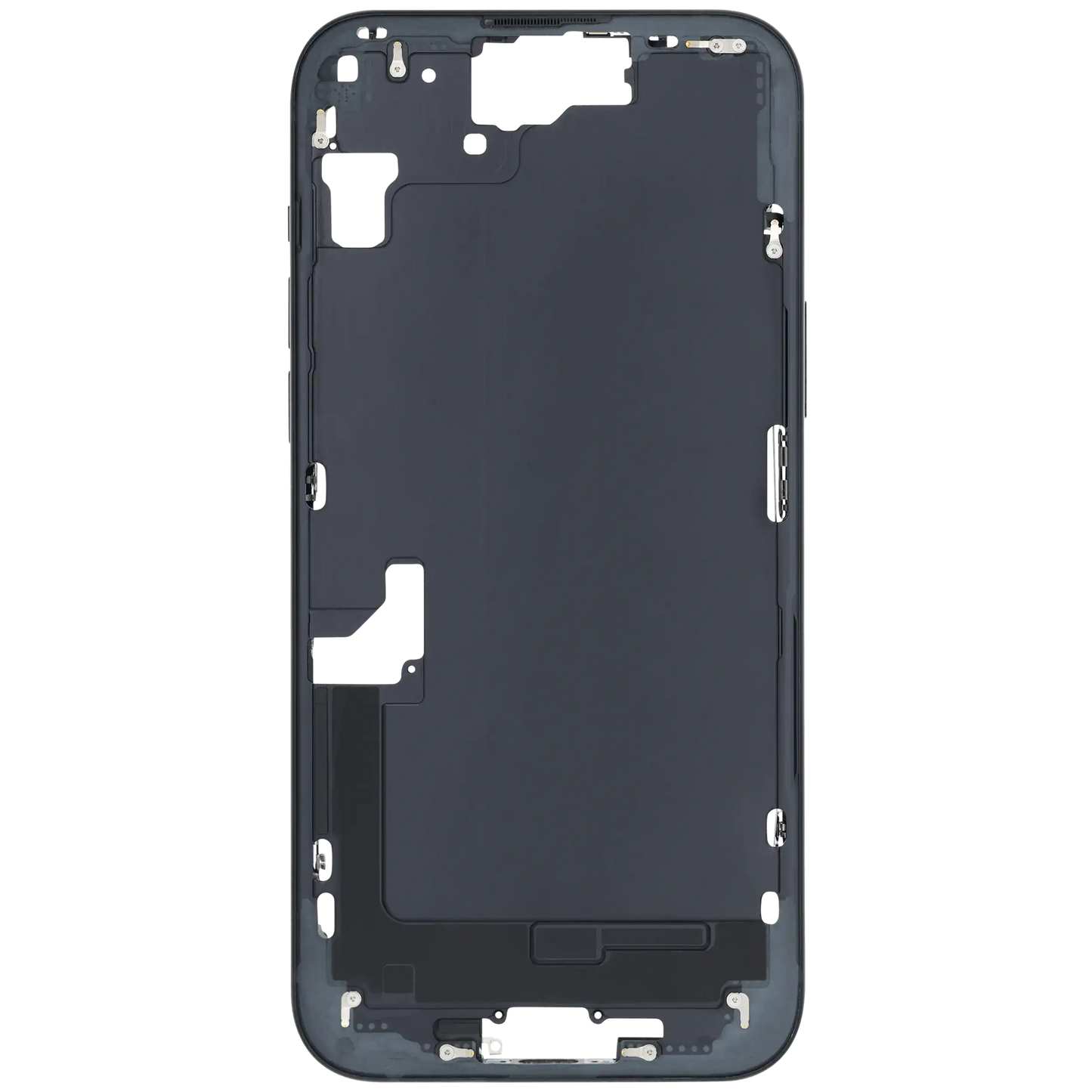 Mid-Frame Housing W/ Small Parts For iPhone 15 Plus (US Version) (Used OEM Pull: Grade C) (Black)