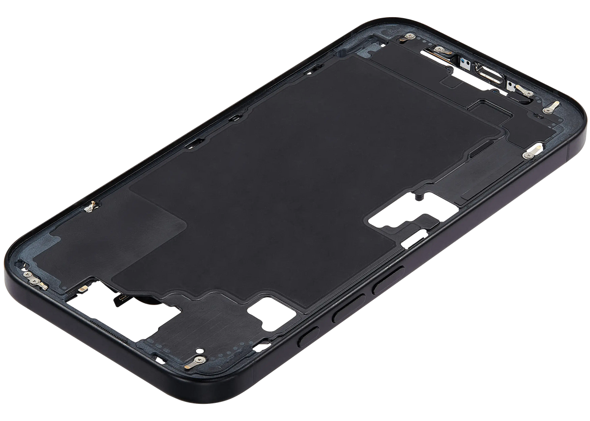 Mid-Frame Housing W/ Small Parts For iPhone 16 (US Version) (Used OEM Pull: Grade B) (Black) — product photo 10