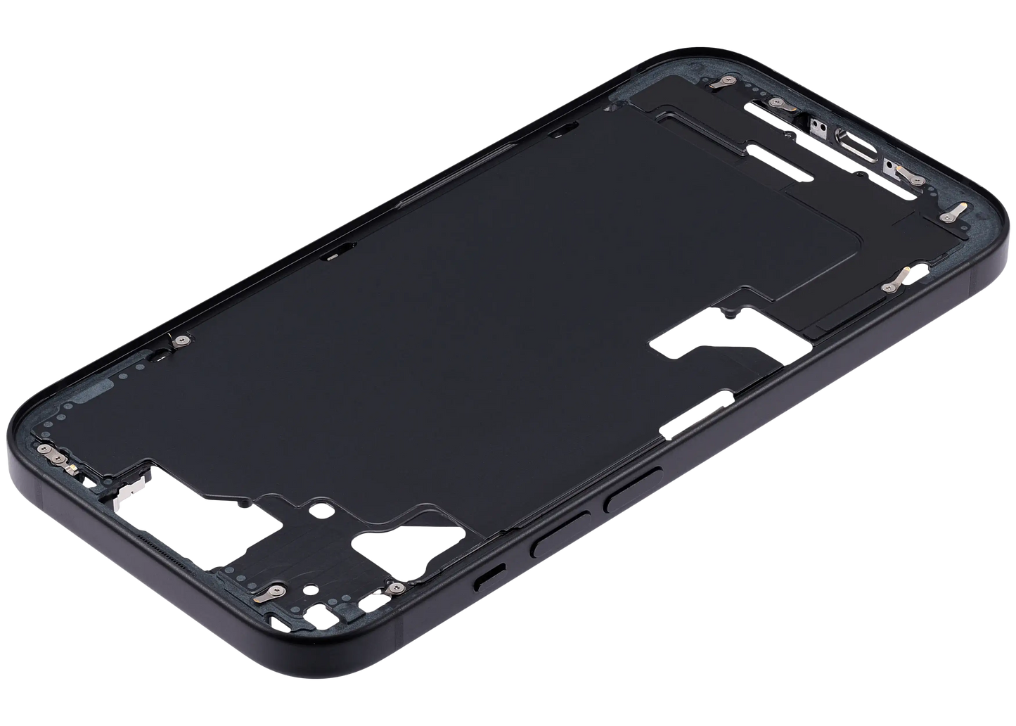 Mid-Frame Housing W/ Small Parts For iPhone 15 (US Version) (Used OEM Pull: Grade C) (Black)