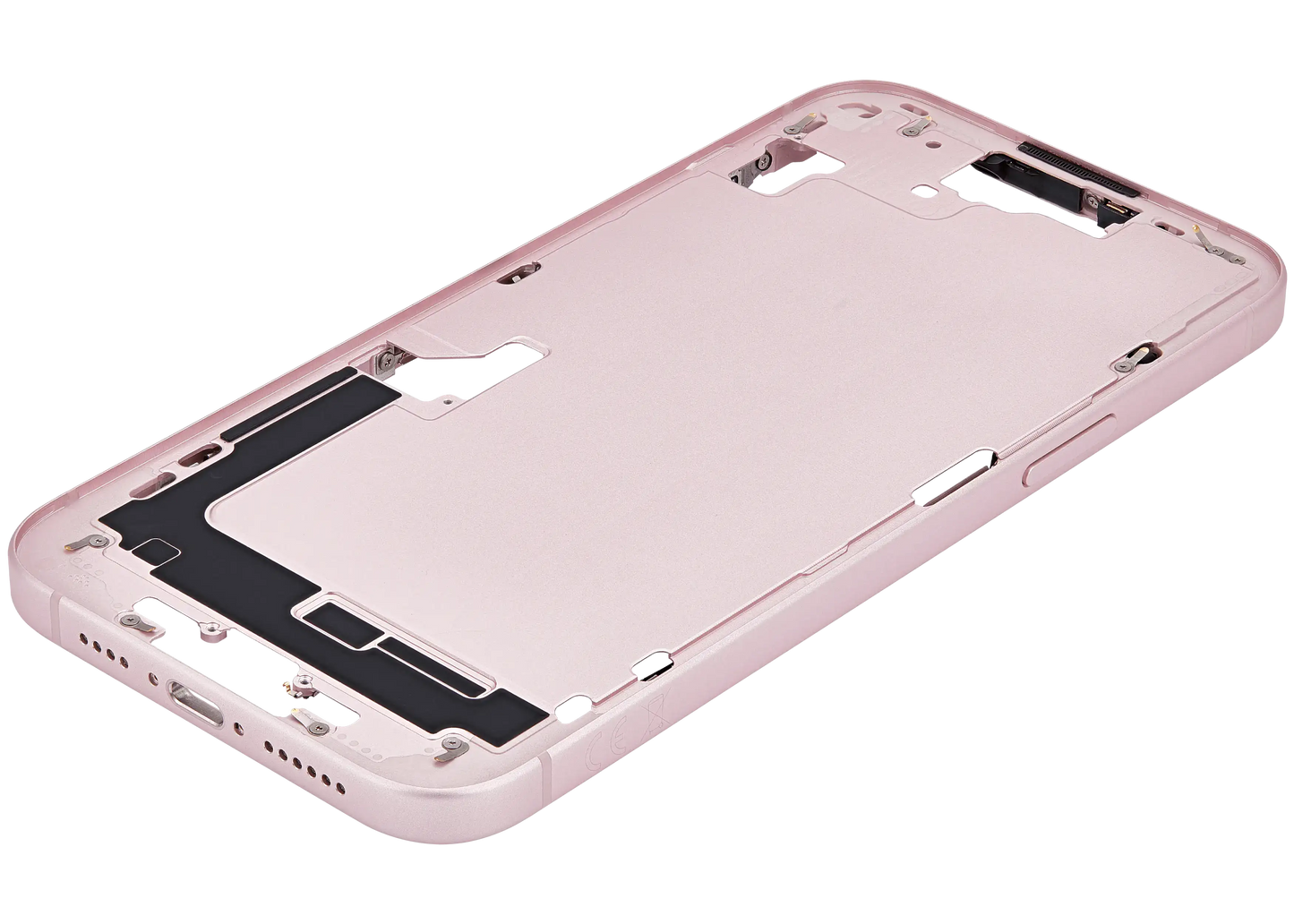 Mid-Frame Housing W/ Small Parts For iPhone 15 Plus (EU / Global Version) (Used OEM Pull: Grade C) (Pink)