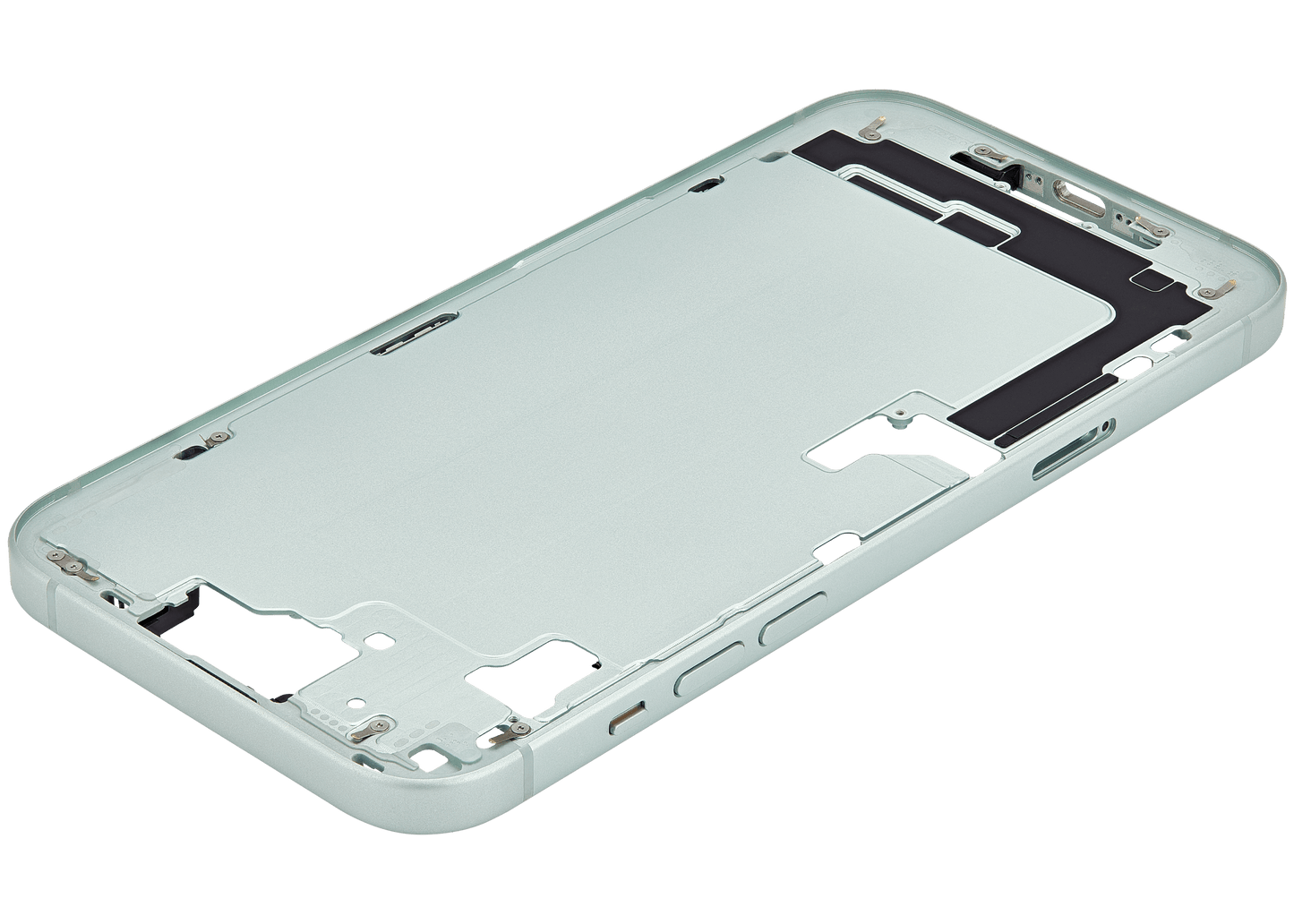 Mid-Frame Housing W/ Small Parts For iPhone 15 Plus (EU / Global Version) (Used OEM Pull: Grade C) (Green)