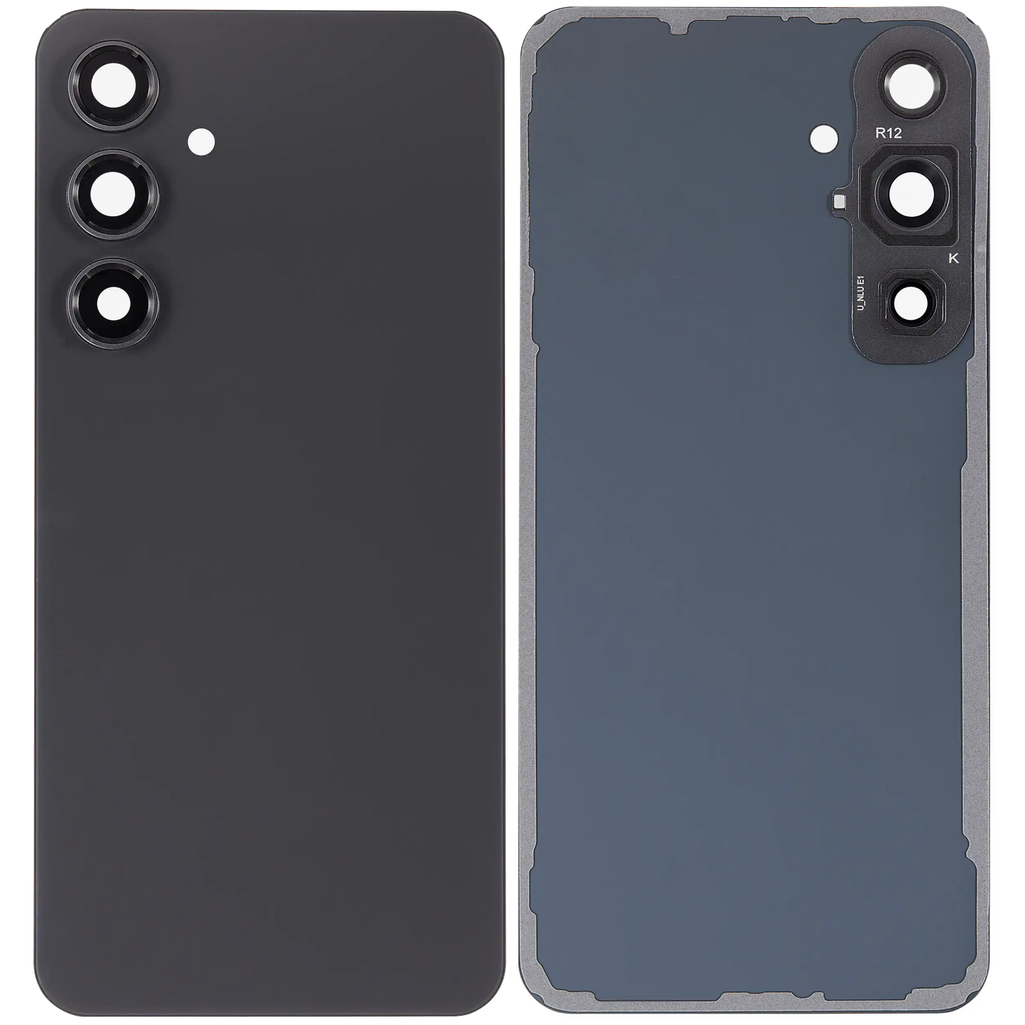 Back Cover Glass With Camera Lens For Samsung Galaxy S24 FE (No Logo) (Aftermarket Plus) (Graphite)