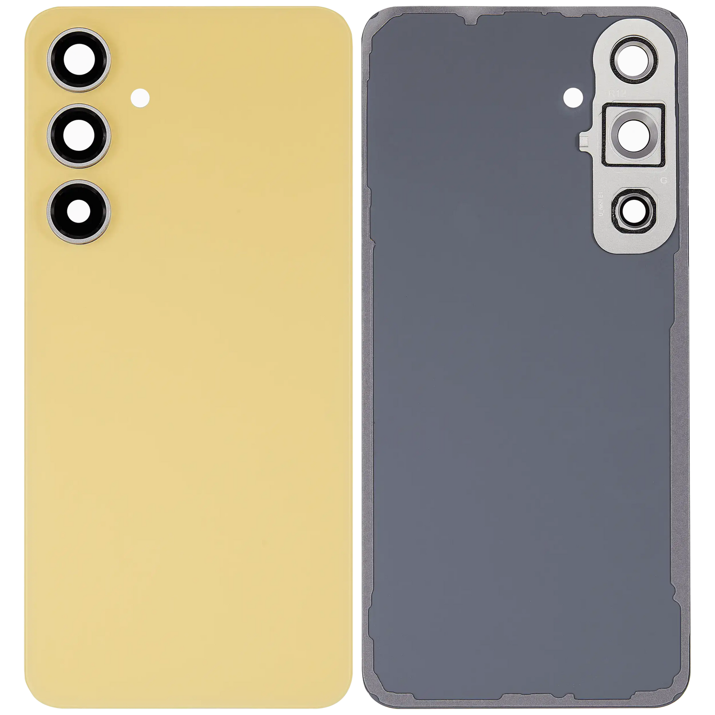 Back Cover Glass With Camera Lens For Samsung Galaxy S24 FE (No Logo) (Aftermarket Plus) (Yellow)