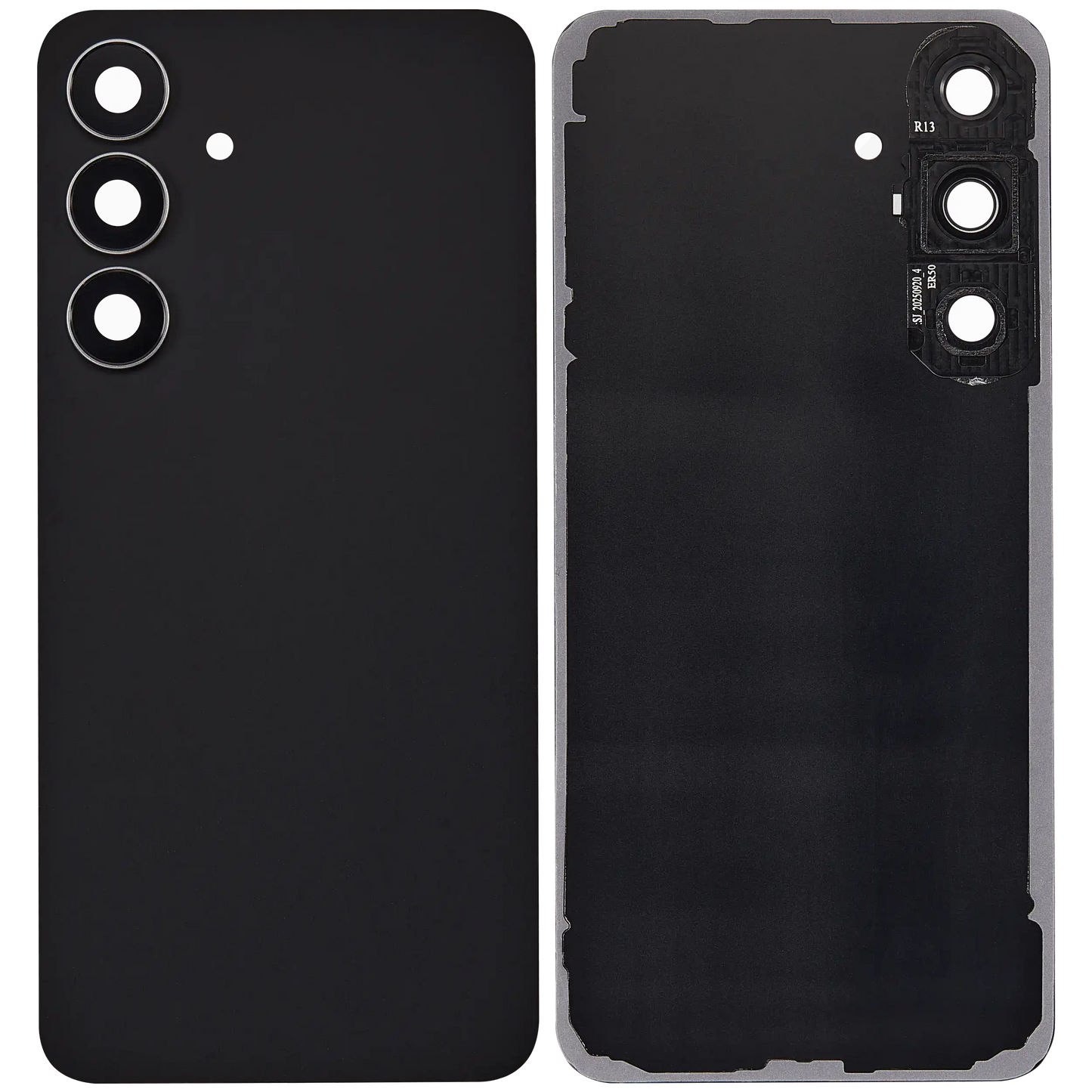 Back Cover Glass With Camera Lens For Samsung Galaxy S25 FE (No Logo) (Aftermarket Plus) (Jetblack)