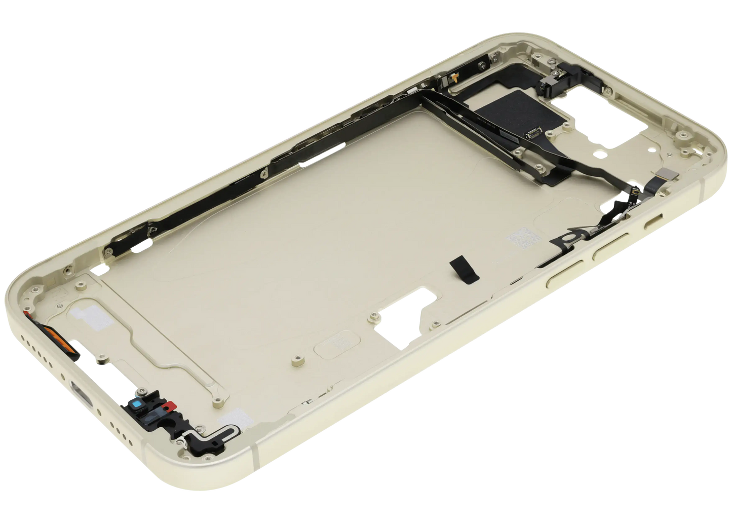 Mid-Frame Housing W/ Small Parts For iPhone 15 Plus (US Version) (Used OEM Pull: Grade A) (Yellow)