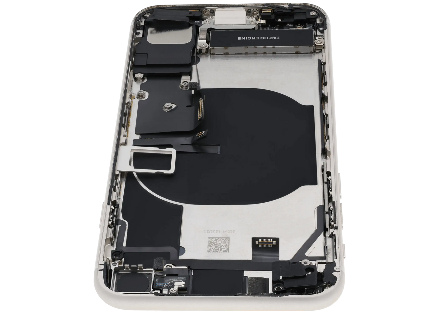 Back Housing W/ Charging Port Flex and Small Components Pre-Installed For iPhoneone SE (2022) (Used OEM Pull: Grade C) (Starlight)