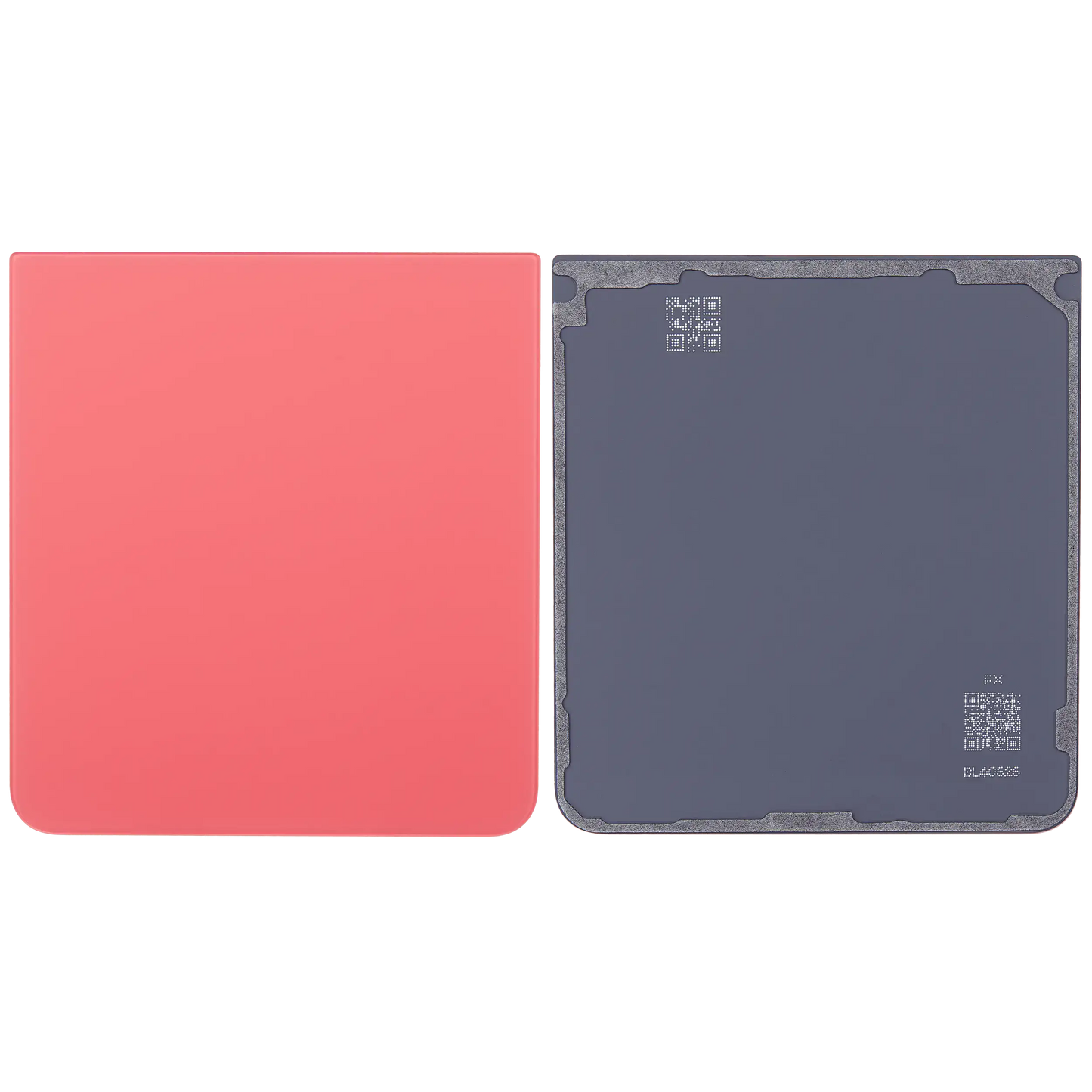 Bottom Back Cover Glass For Samsung Galaxy Z Flip 7 5G (No Logo) (Aftermarket Plus) (Coral Red) - Replacement iPhone Parts