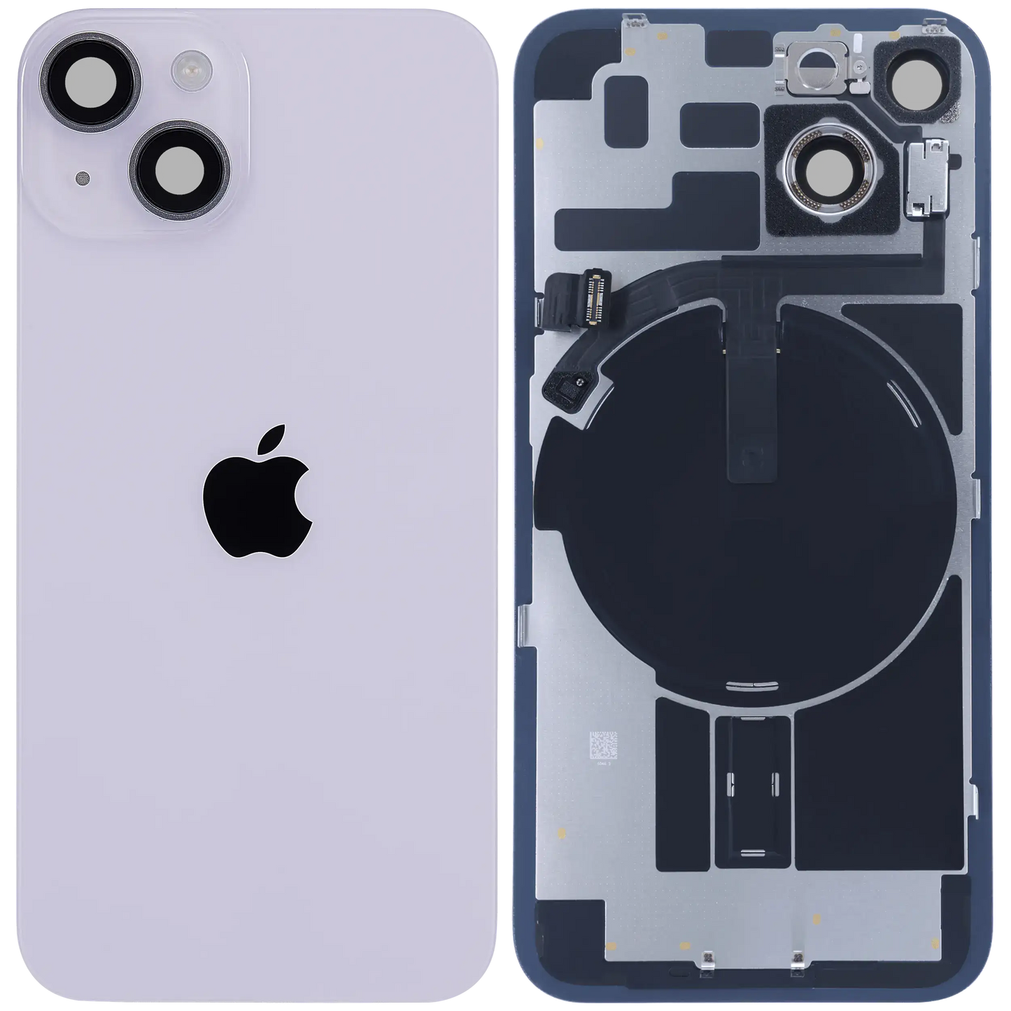 Back Glass w/ MagSafe Magnet & NFC & Flashlight Flex For iPhone 14 (Service Pack) (Purple)