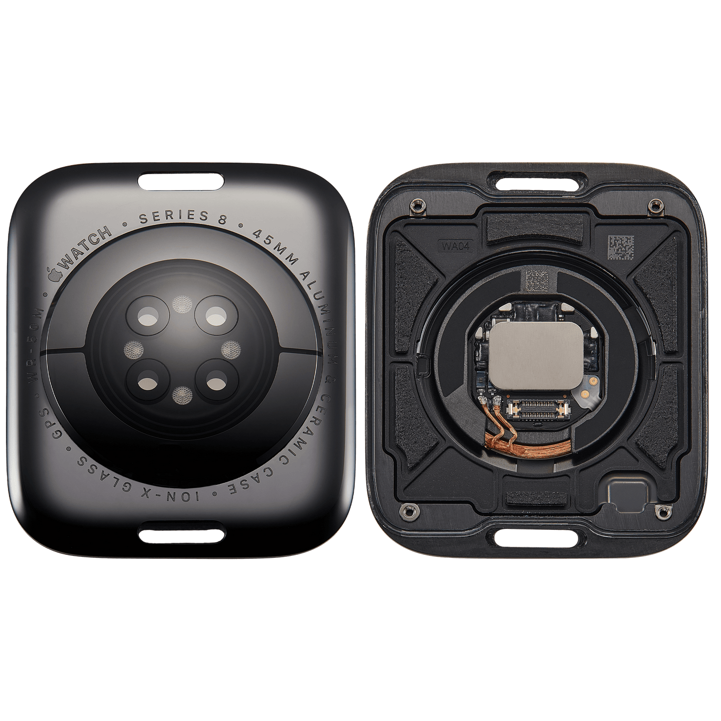 Back Cover Assembly For Watch Series 8 (45mm) (GPS Version) (Aluminum / Space Black)