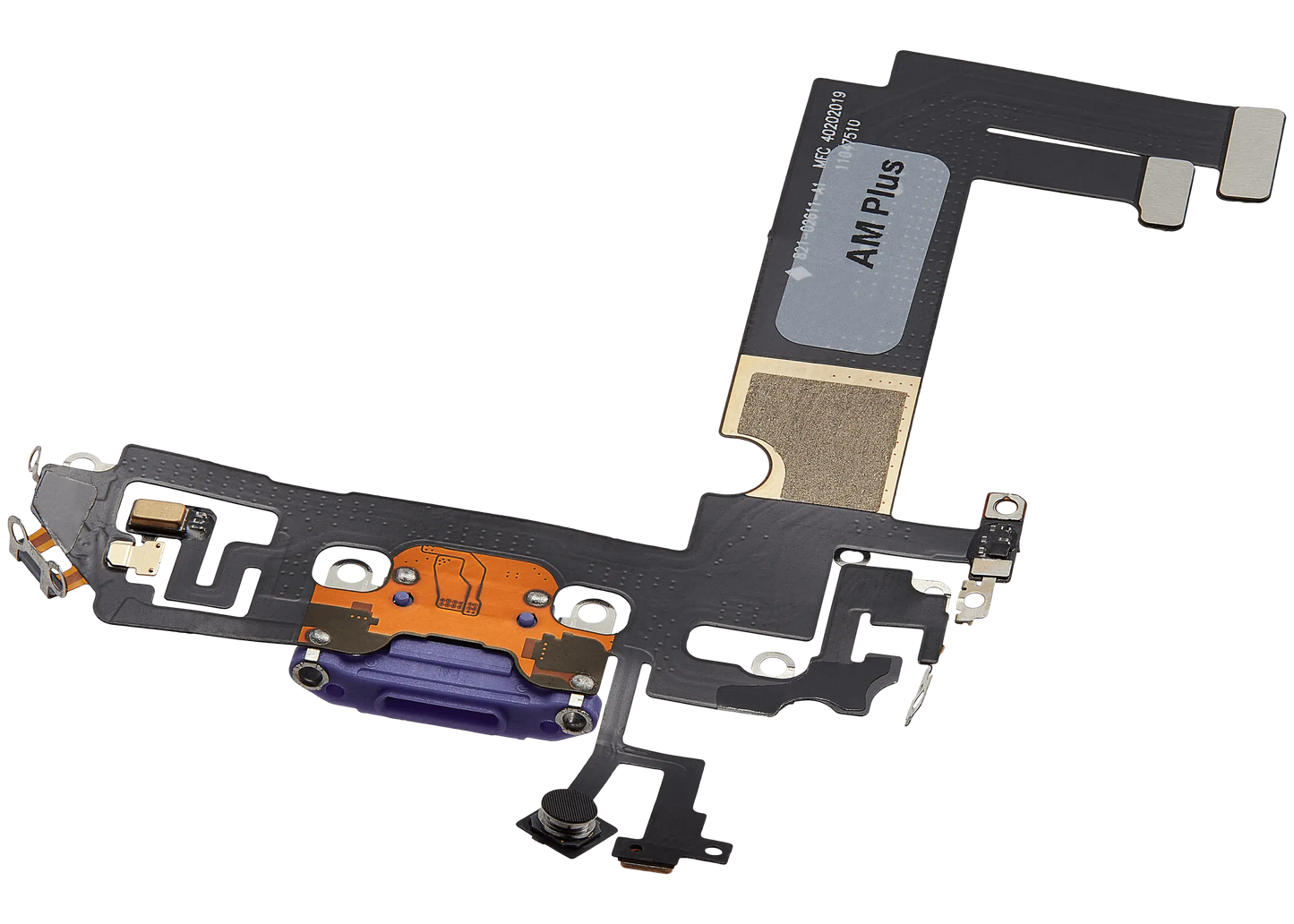 Charging Port Flex Cable For iPhone 12 Mini (Aftermarket Plus) (Purple)