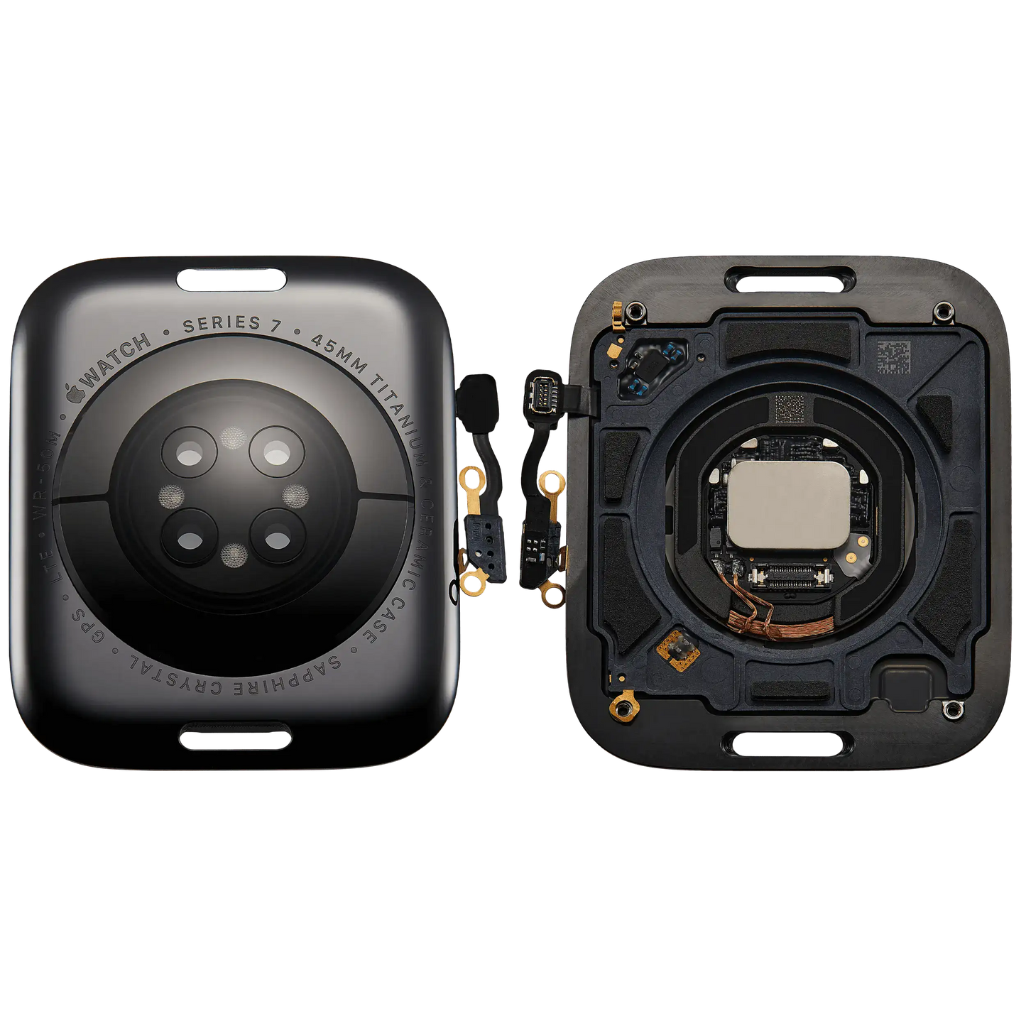 Back Cover Assembly For Watch Series 7 (45mm) (LET Version) (Titanium / Space Black)