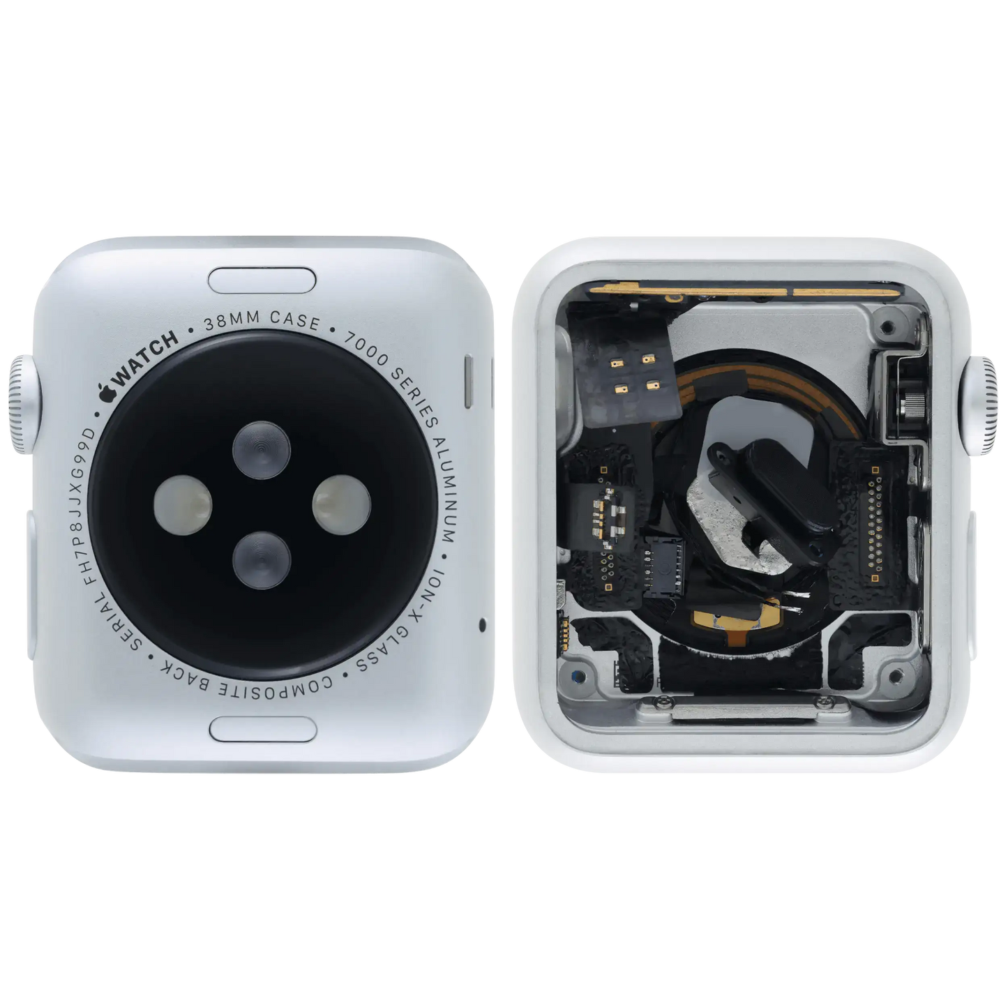 Housing Assembly Compatible For Watch Series 1 (38MM) (Used OEM Pull: Grade A) (Cellular Version) (Aluminum / Silver)
