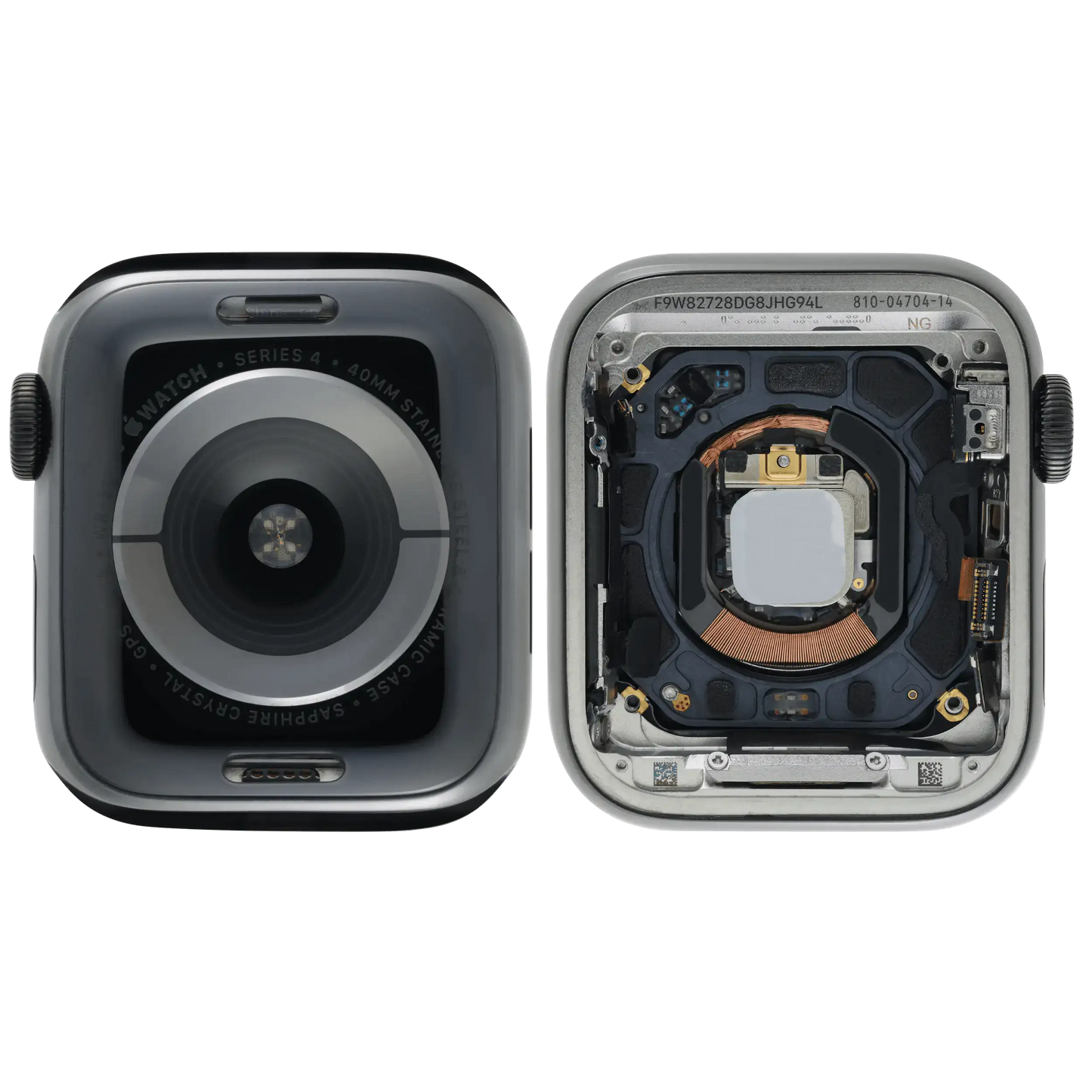 Housing Assembly Compatible For Watch Series 4 (40MM) (Used OEM Pull: Grade A) (Stainless / Space Black)