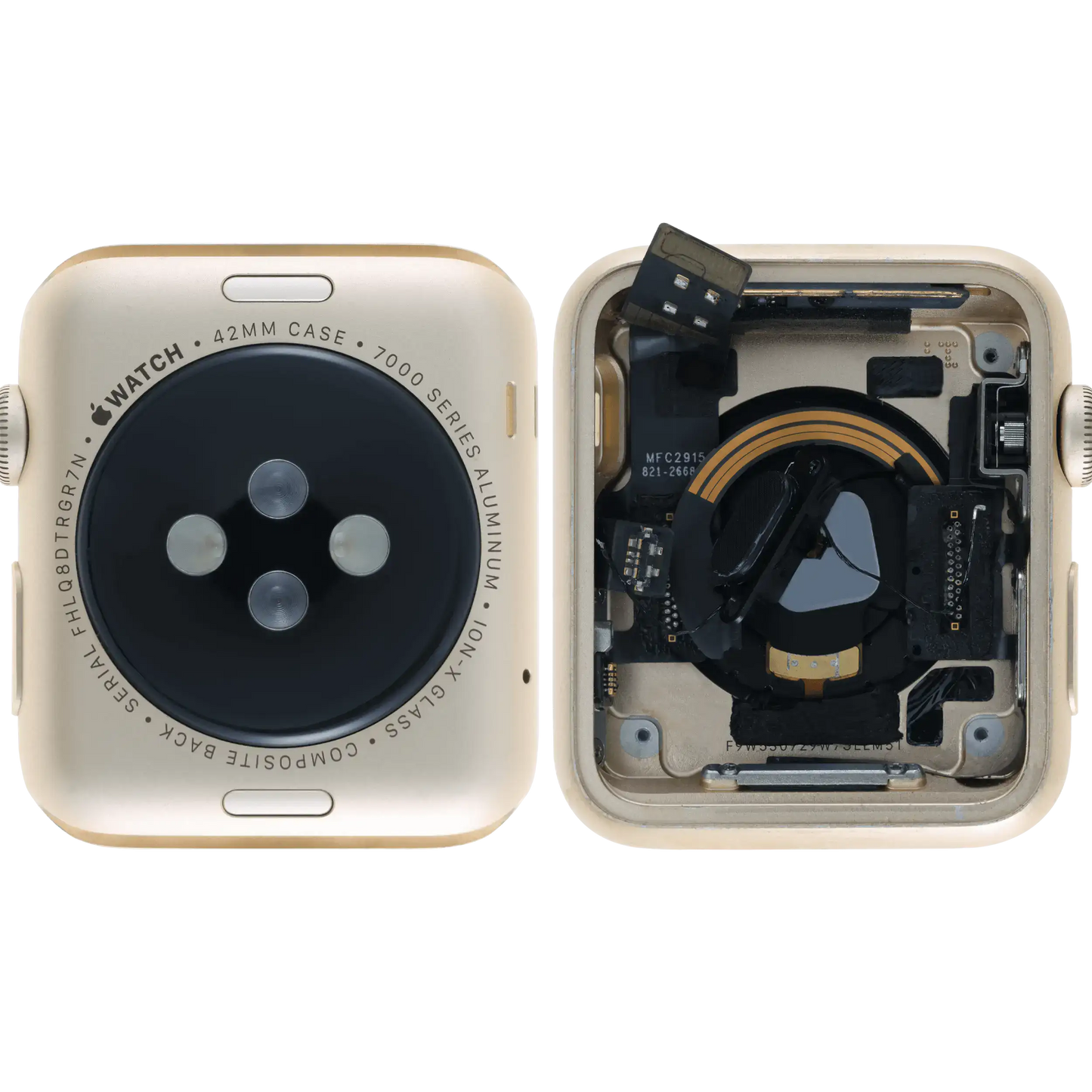 Housing Assembly Compatible For Watch Series 1 (42MM) (Used OEM Pull: Grade A) (Cellular Version) (Aluminum / Gold)