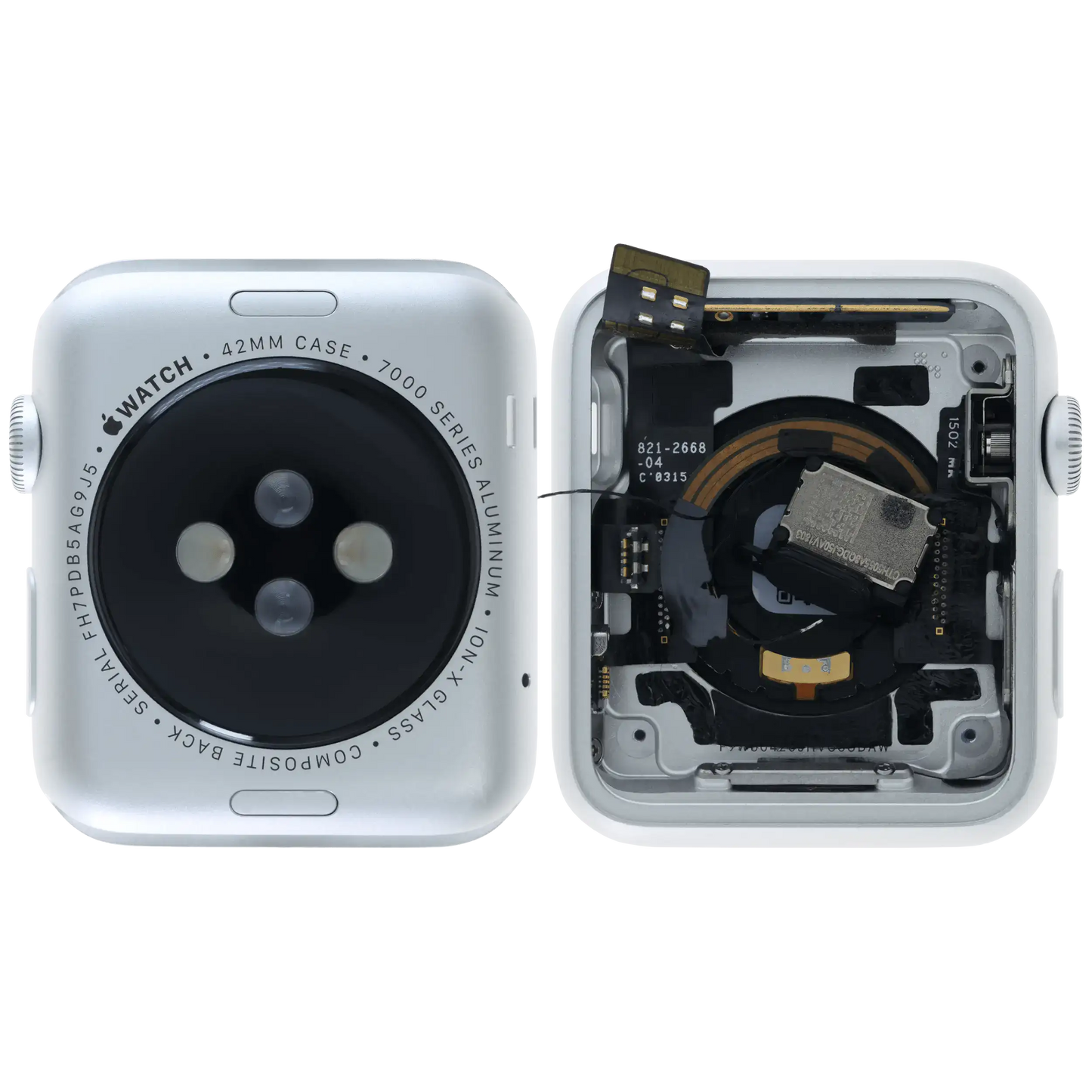 Housing Assembly Compatible For Watch Series 1 (42MM) (Used OEM Pull: Grade A) (Cellular Version) (Aluminum / Silver)