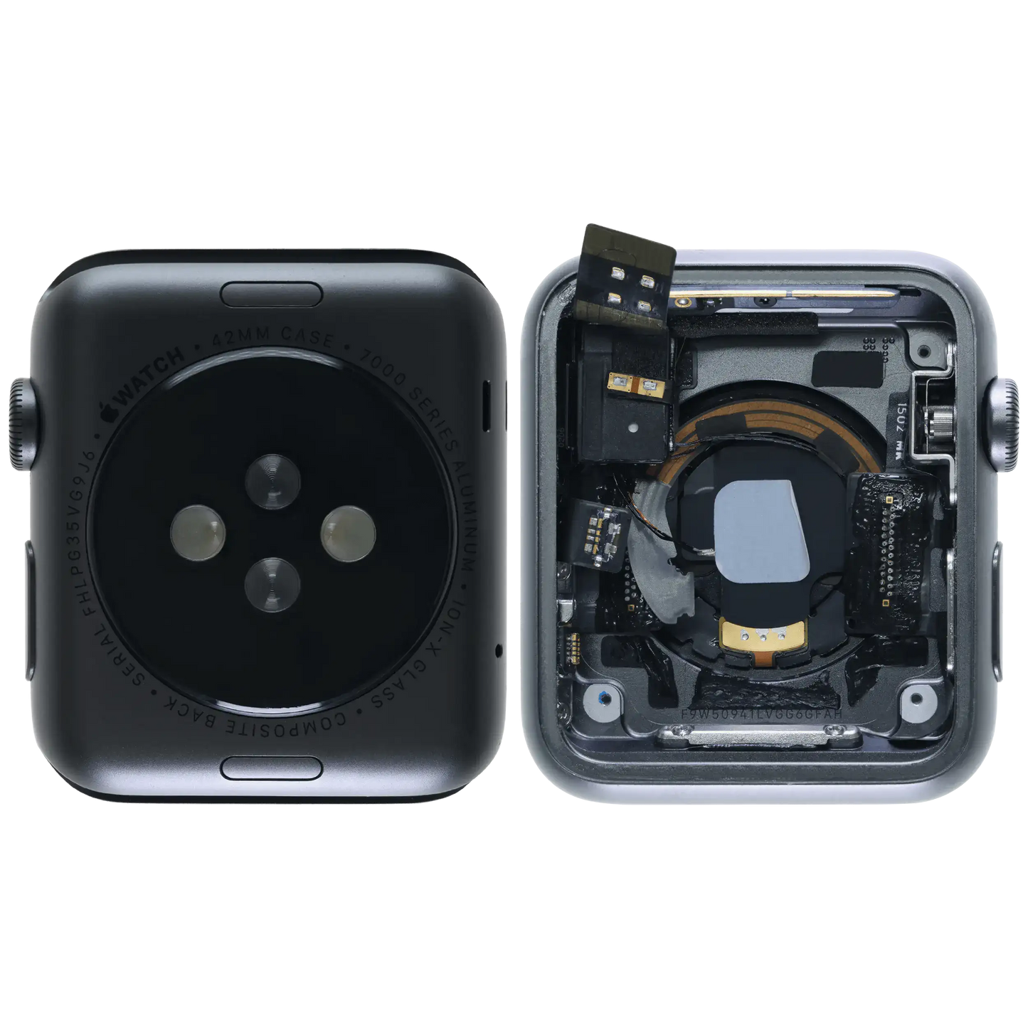 Housing Assembly Compatible For Watch Series 1 (42MM) (Used OEM Pull: Grade A) (Cellular Version) (Aluminum / Space Black)