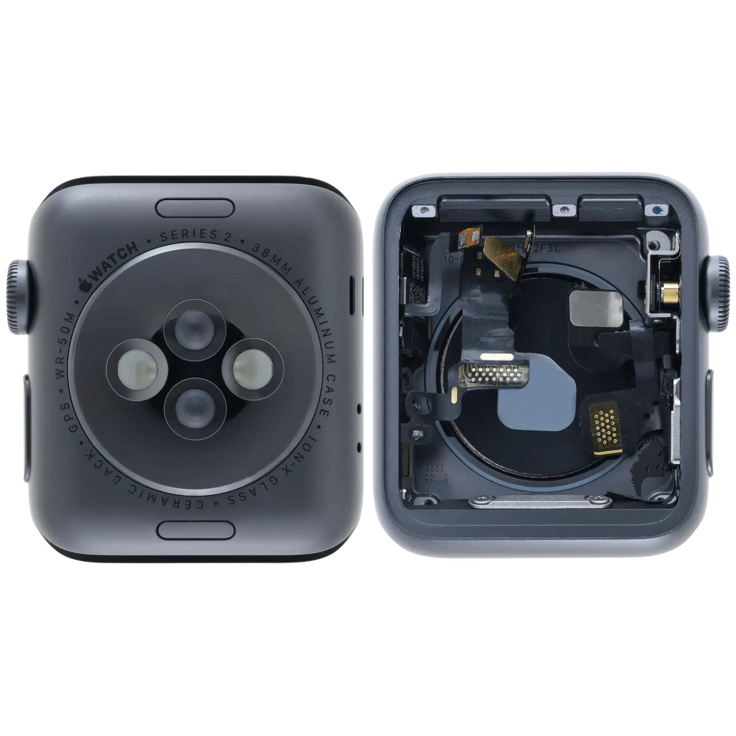 Housing Assembly Compatible For Watch Series 2 (38MM) (Used OEM Pull: Grade A) (Cellular Version) (Aluminum / Space Black)