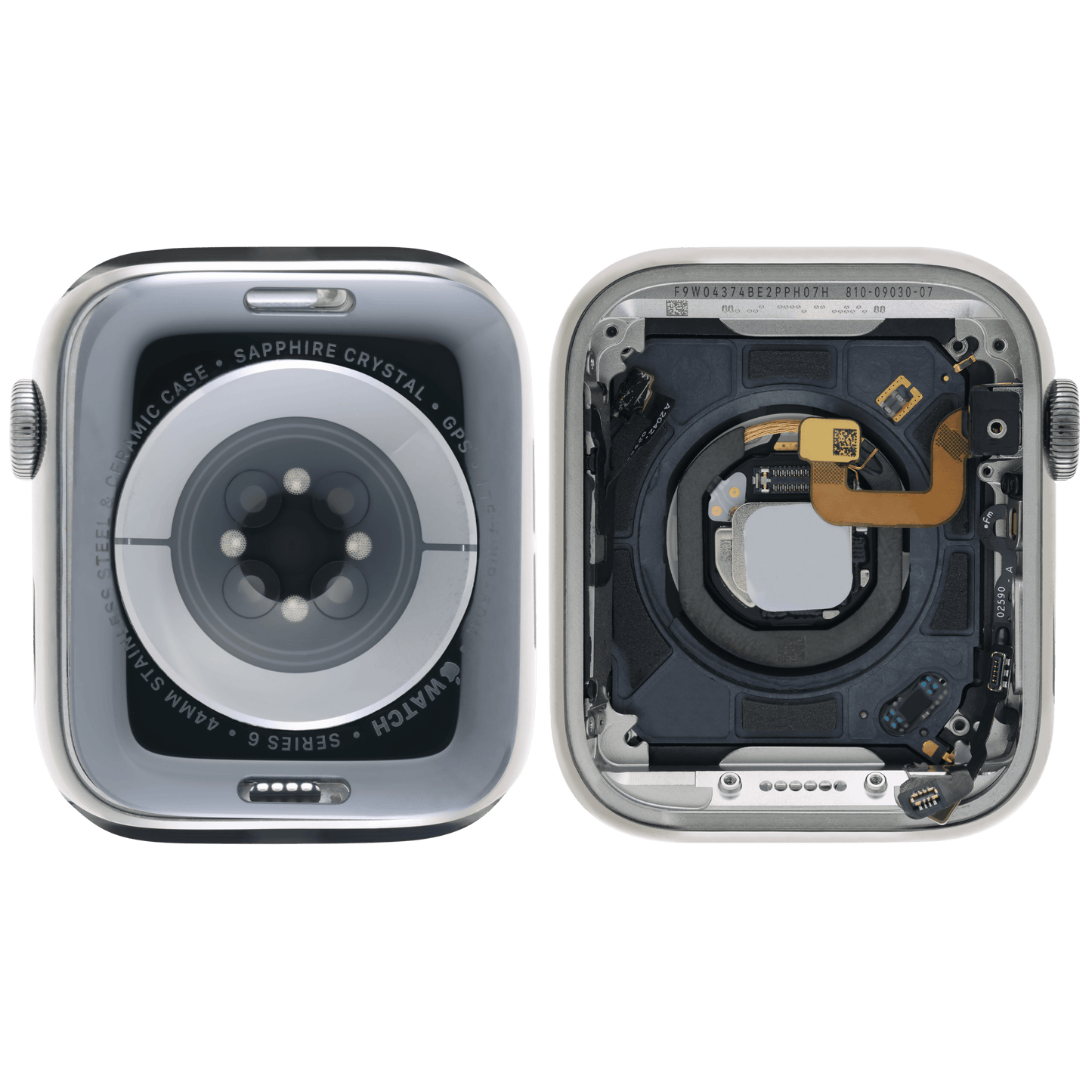 Housing Assembly Compatible For Watch Series 6 (44MM) (Used OEM Pull: Grade A) (Stainless / Space Black)