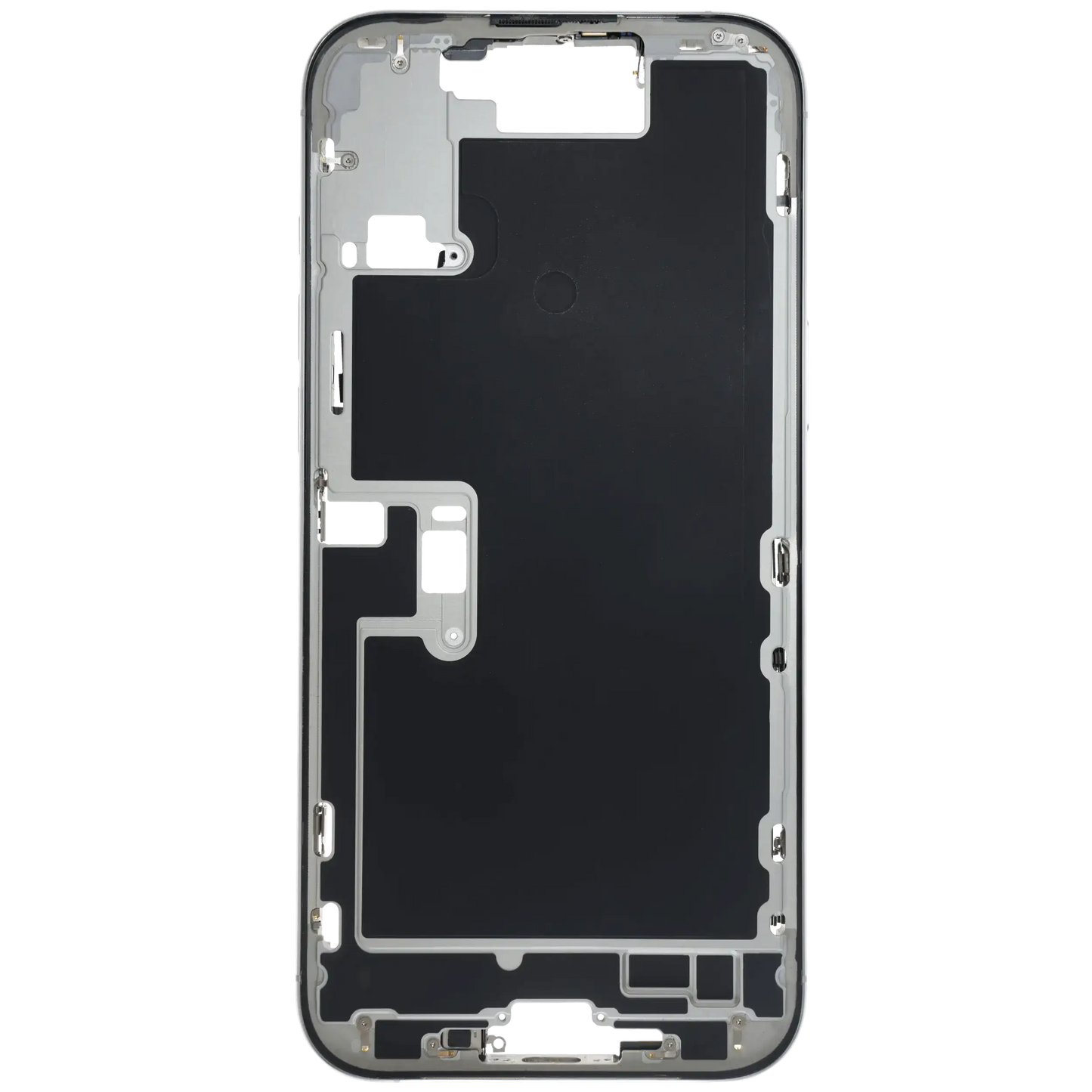 Mid-Frame Housing W/ Small Parts For iPhone 16 Pro Max (US Version) (Used OEM Pull: Grade B) (White Titanium)
