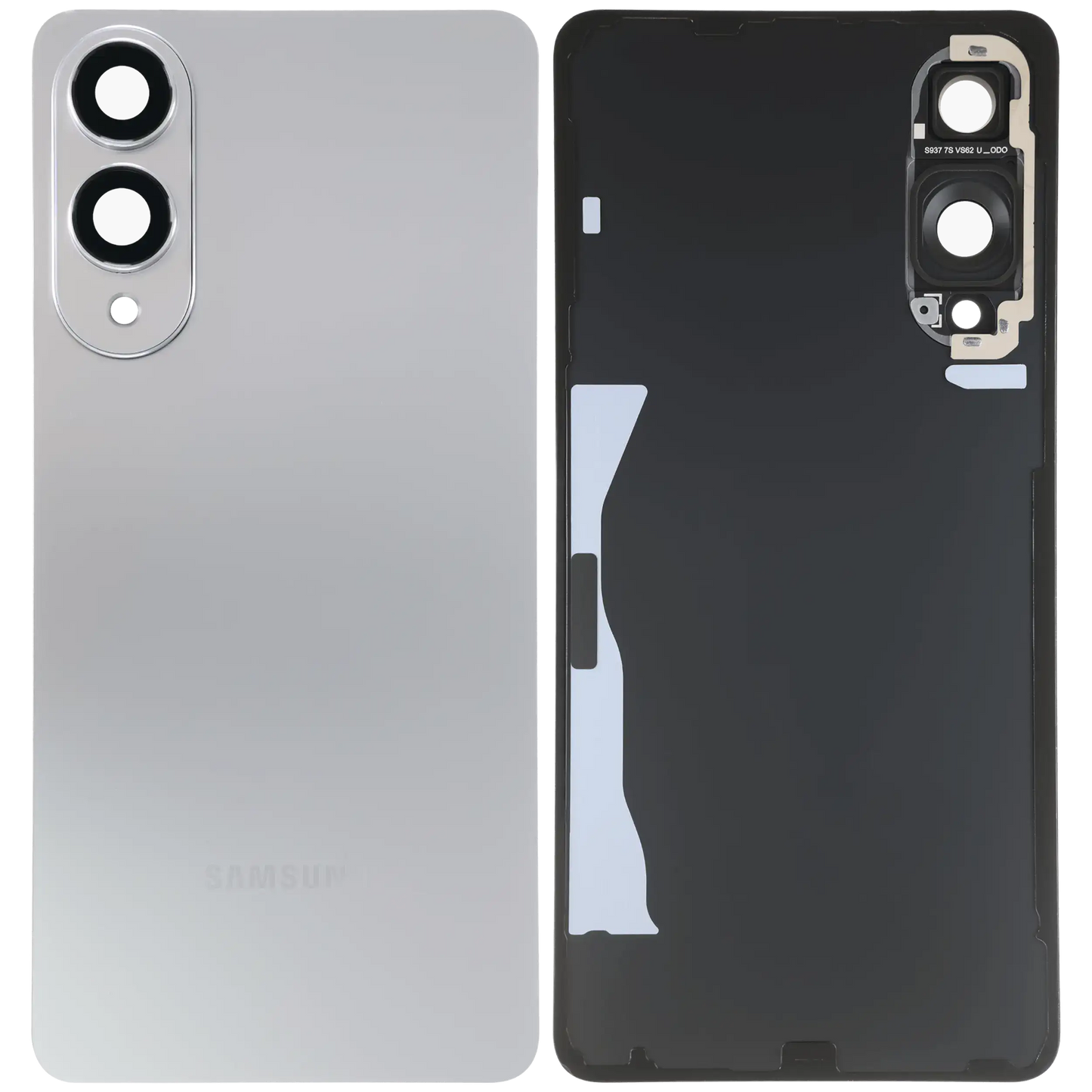 Back Cover Glass With Camera Lens For Samsung Galaxy S25 Edge 5G (Service Pack) (Titanium Silver)