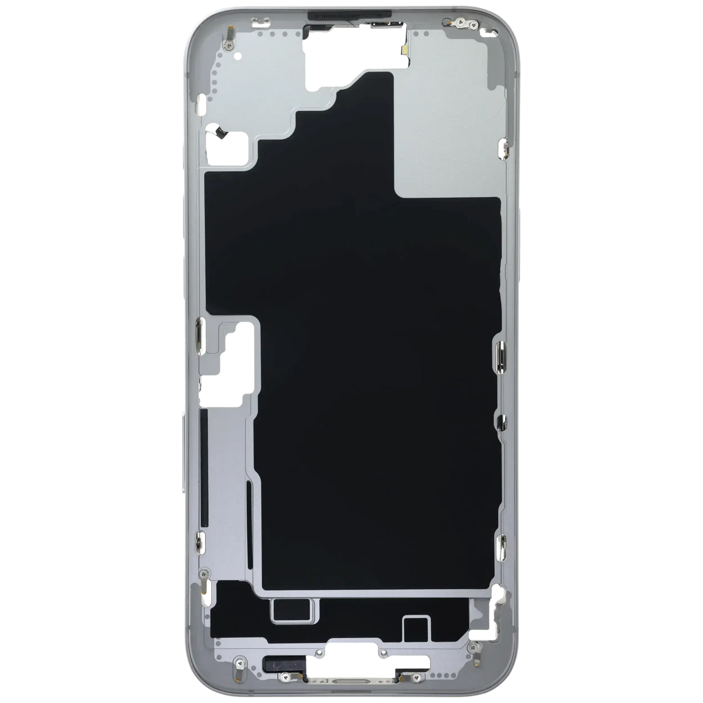 Mid-Frame Housing W/ Small Parts For iPhone 16 Plus (EU / Global Version) (Used OEM Pull: Grade C) (White)