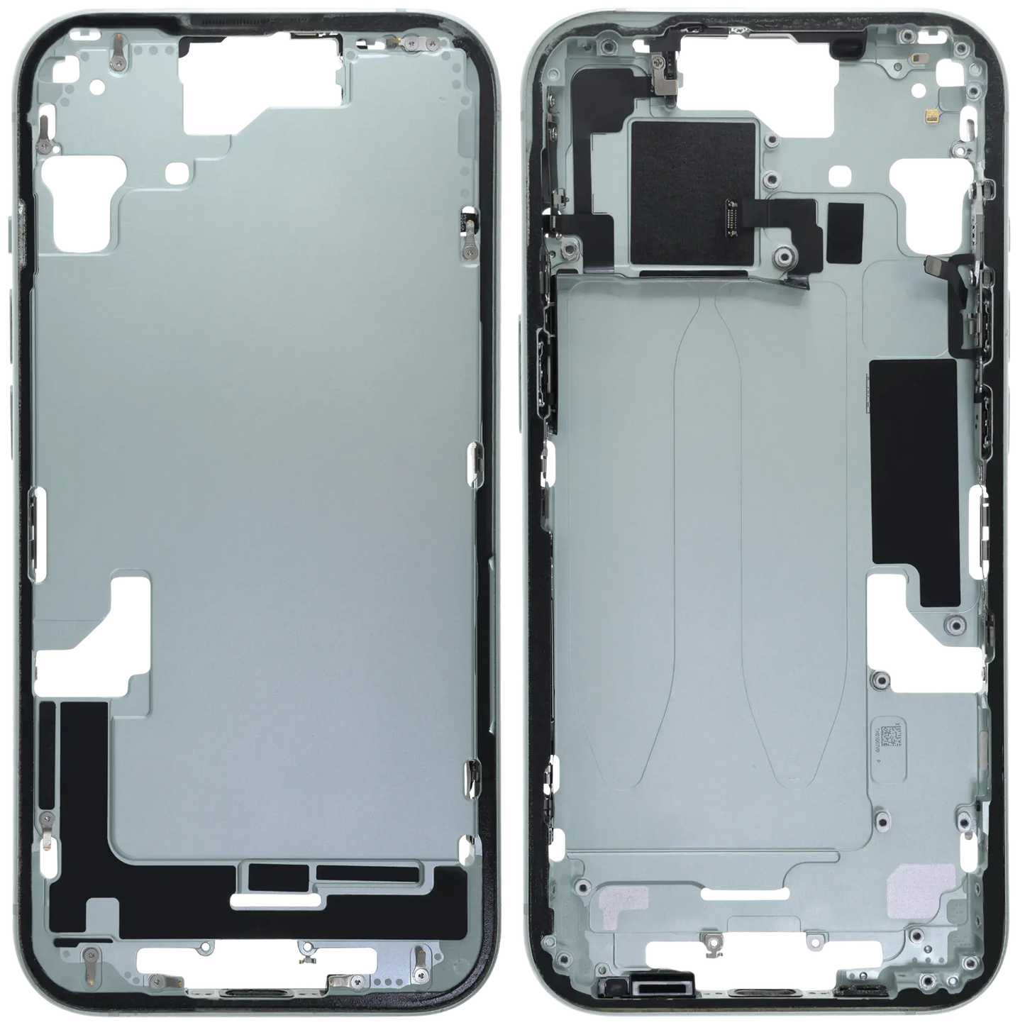 Mid-Frame Housing W/ Small Parts For iPhone 15 (EU / Global Version) (Used OEM Pull: Grade C) (Green)